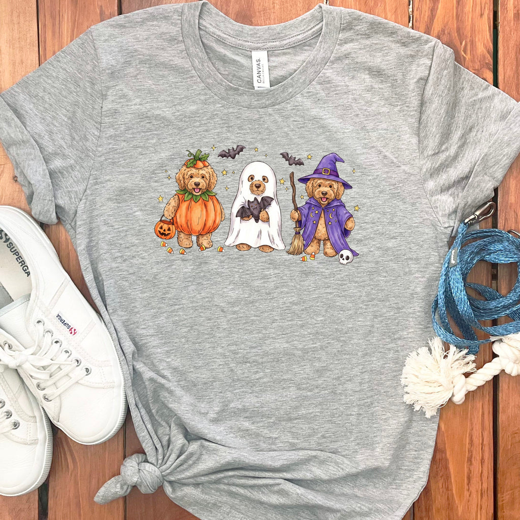 Doodle Trick or Treat T-Shirt in Athletic Heather / S by Puppy Jo