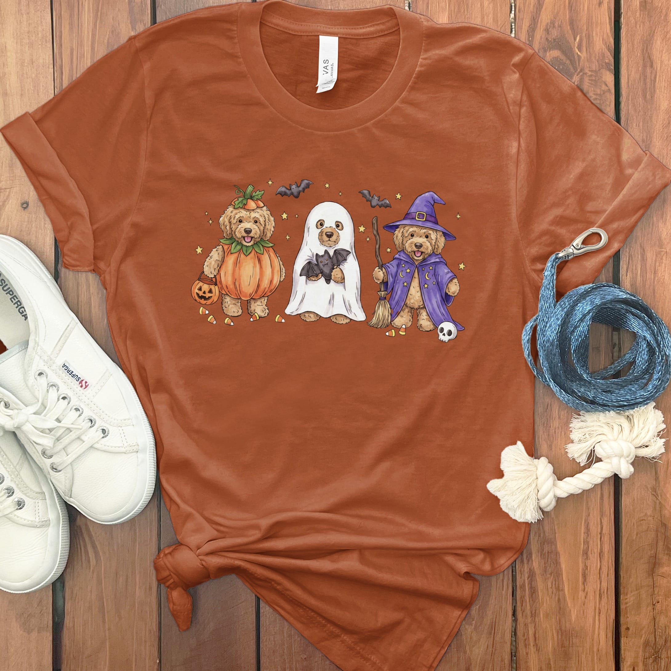 Doodle Trick or Treat T-Shirt in Autumn / S by Puppy Jo
