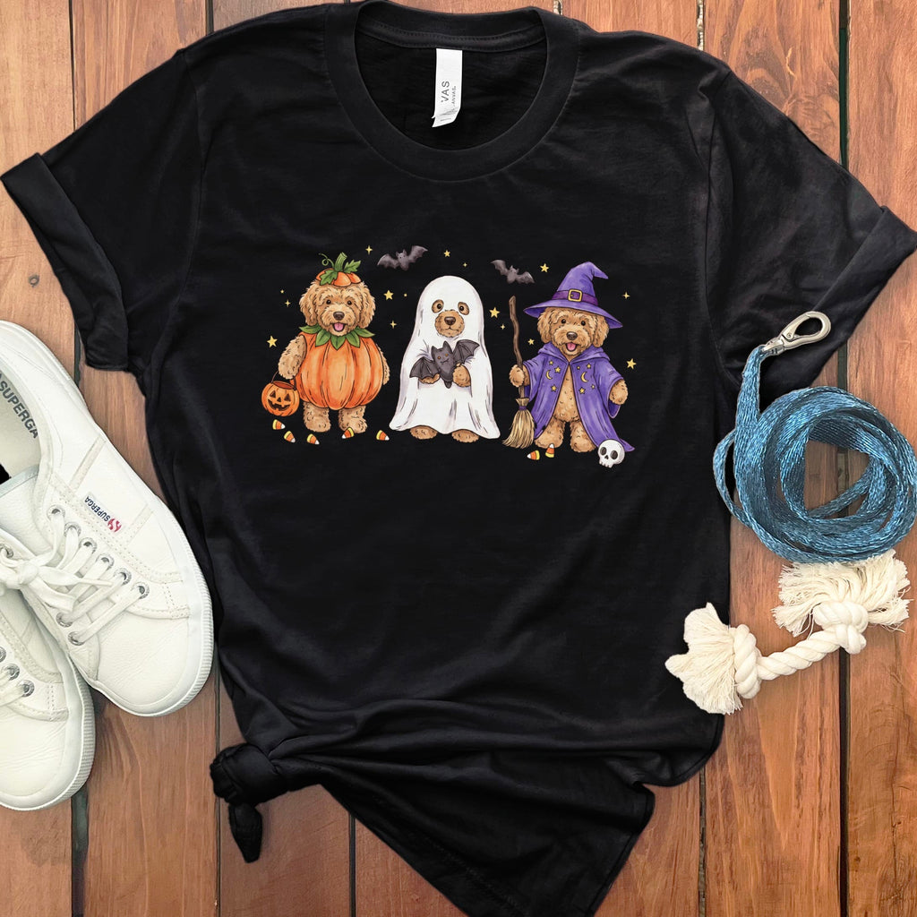 Doodle Trick or Treat T-Shirt in Black / S by Puppy Jo