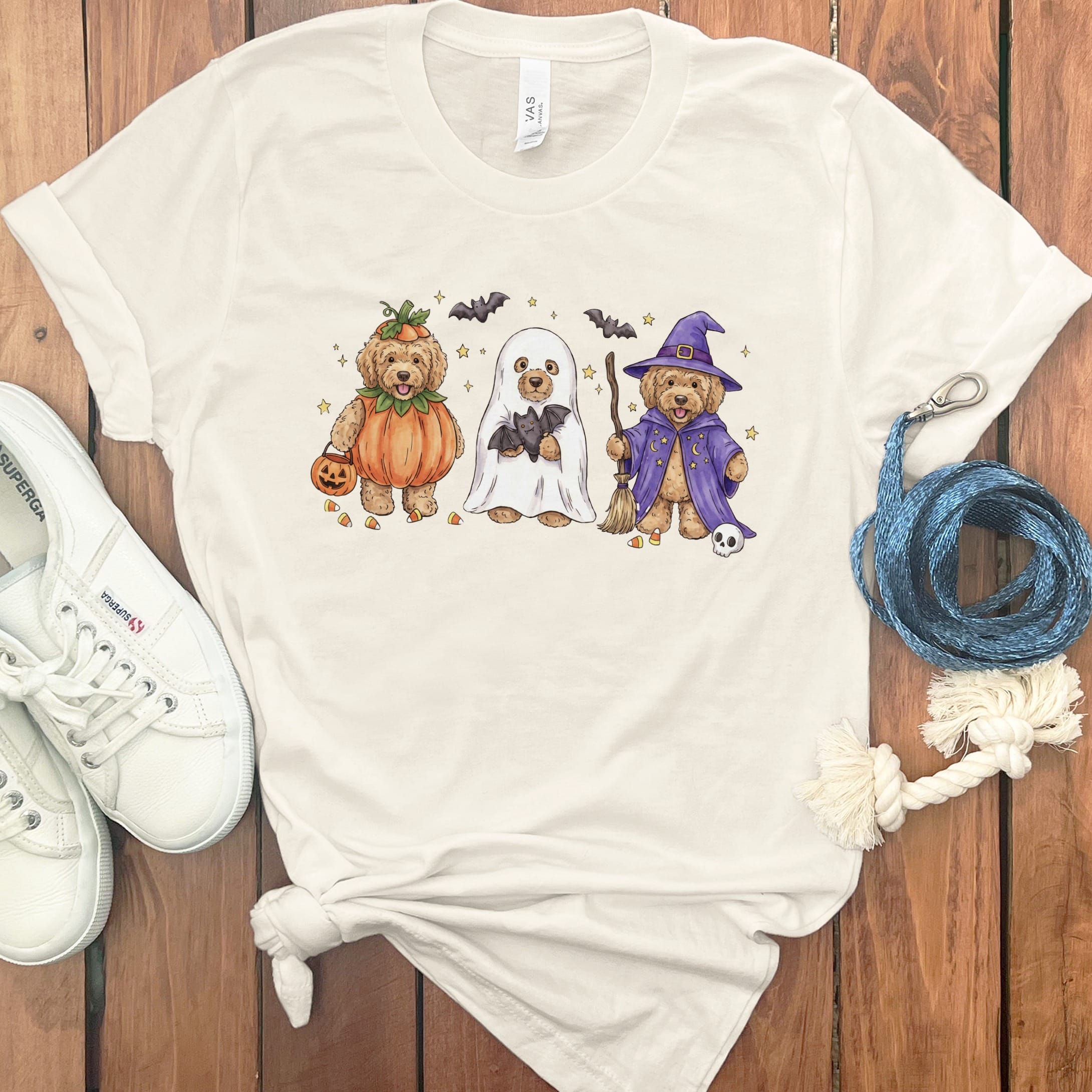 Doodle Trick or Treat T-Shirt in Natural / S by Puppy Jo