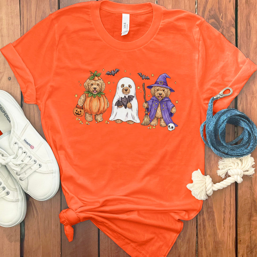 Doodle Trick or Treat T-Shirt in Orange / S by Puppy Jo