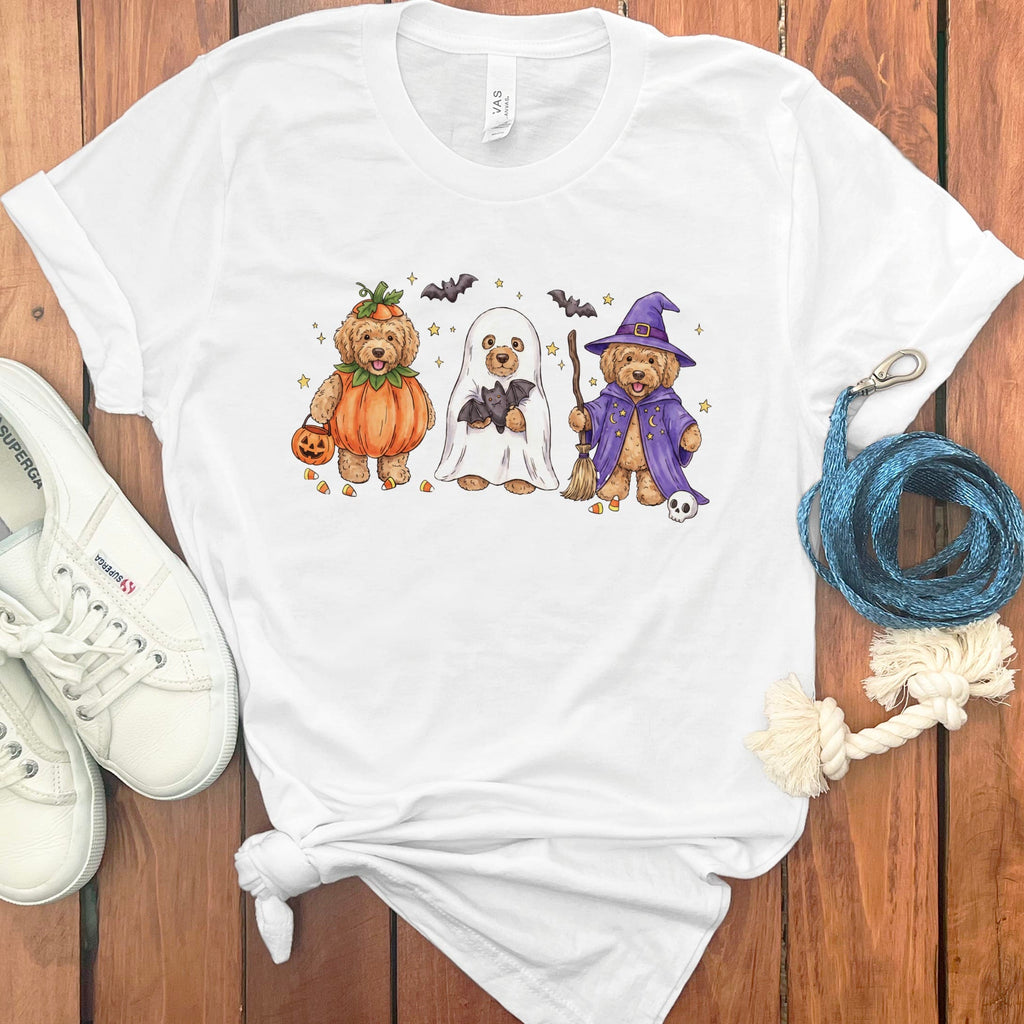 Doodle Trick or Treat T-Shirt in White / S by Puppy Jo