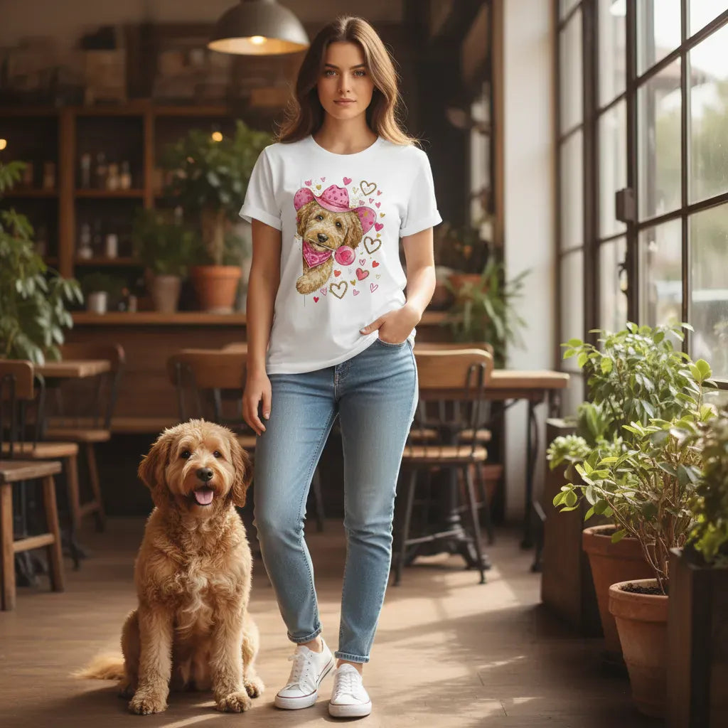 Doodle Valentine Cowboy T-Shirt in by Puppy Jo