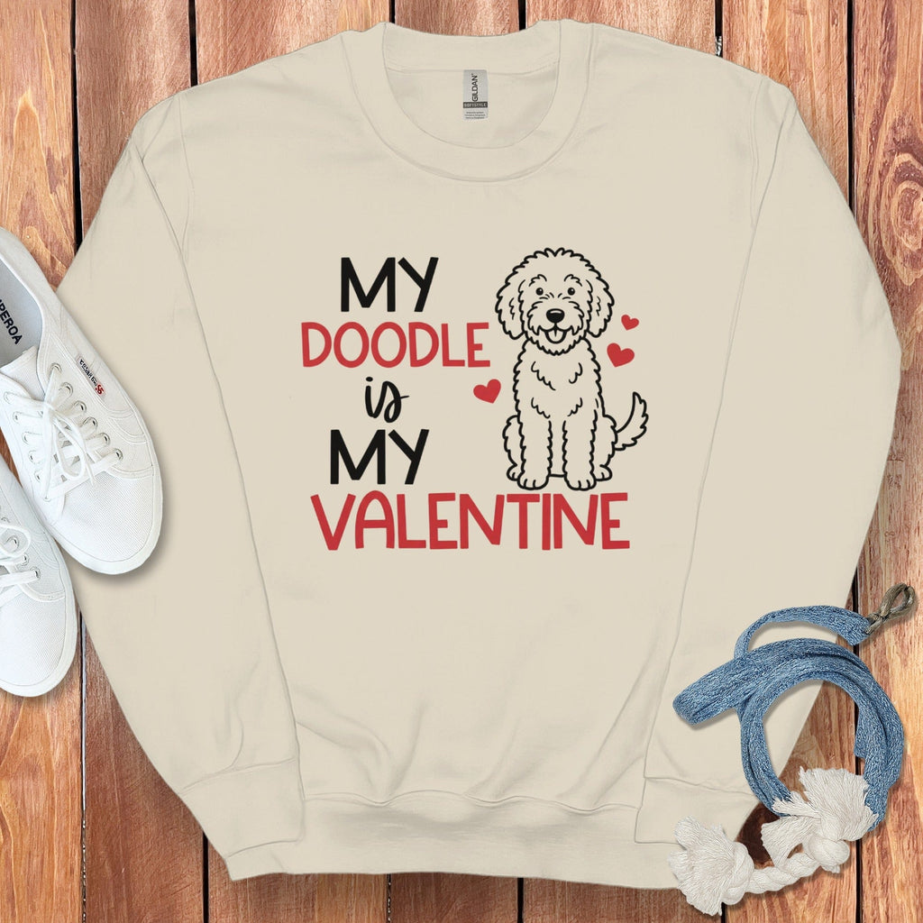 Doodle Valentine Sweatshirt in Sand / S by Puppy Jo