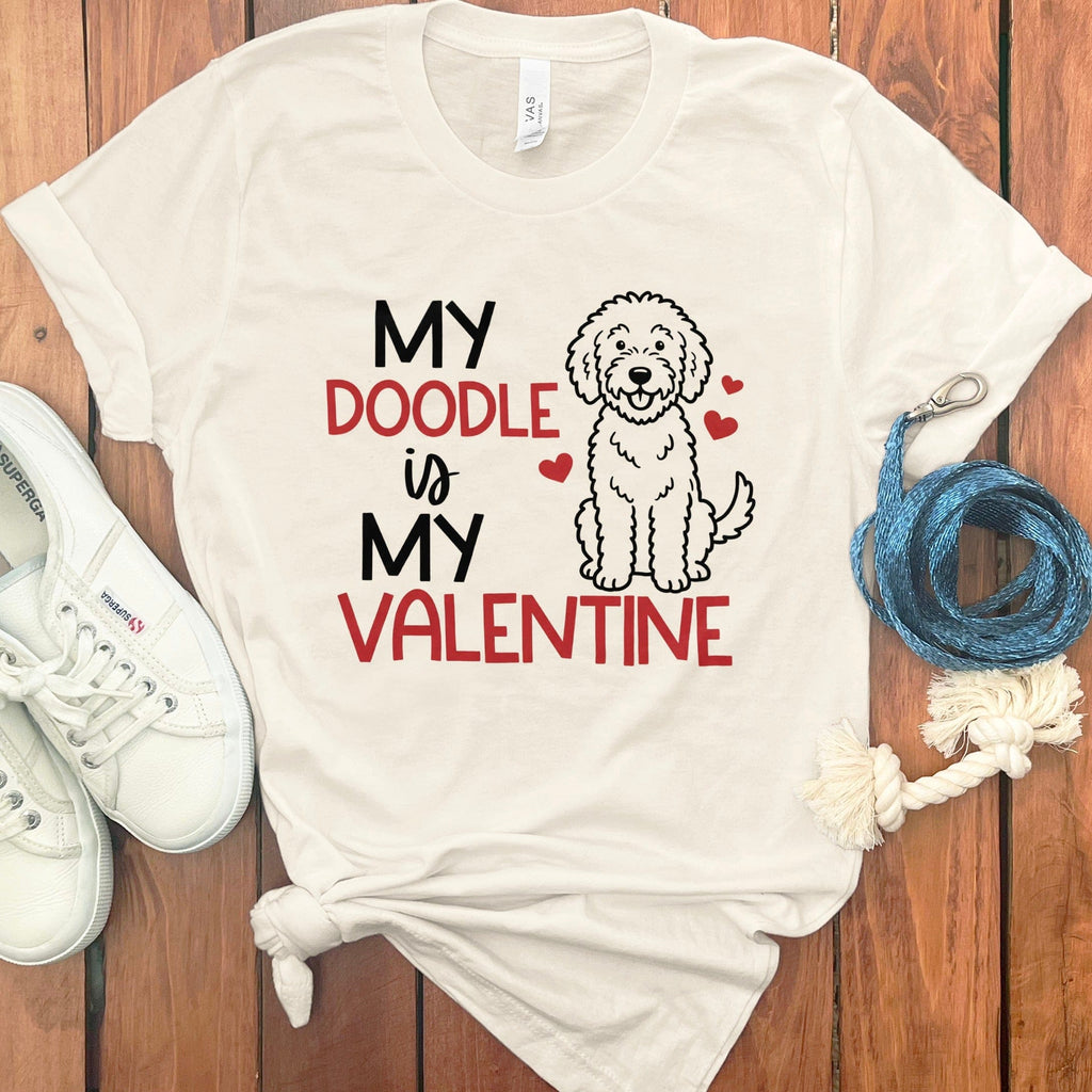 Doodle Valentine T-Shirt in Natural / S by Puppy Jo