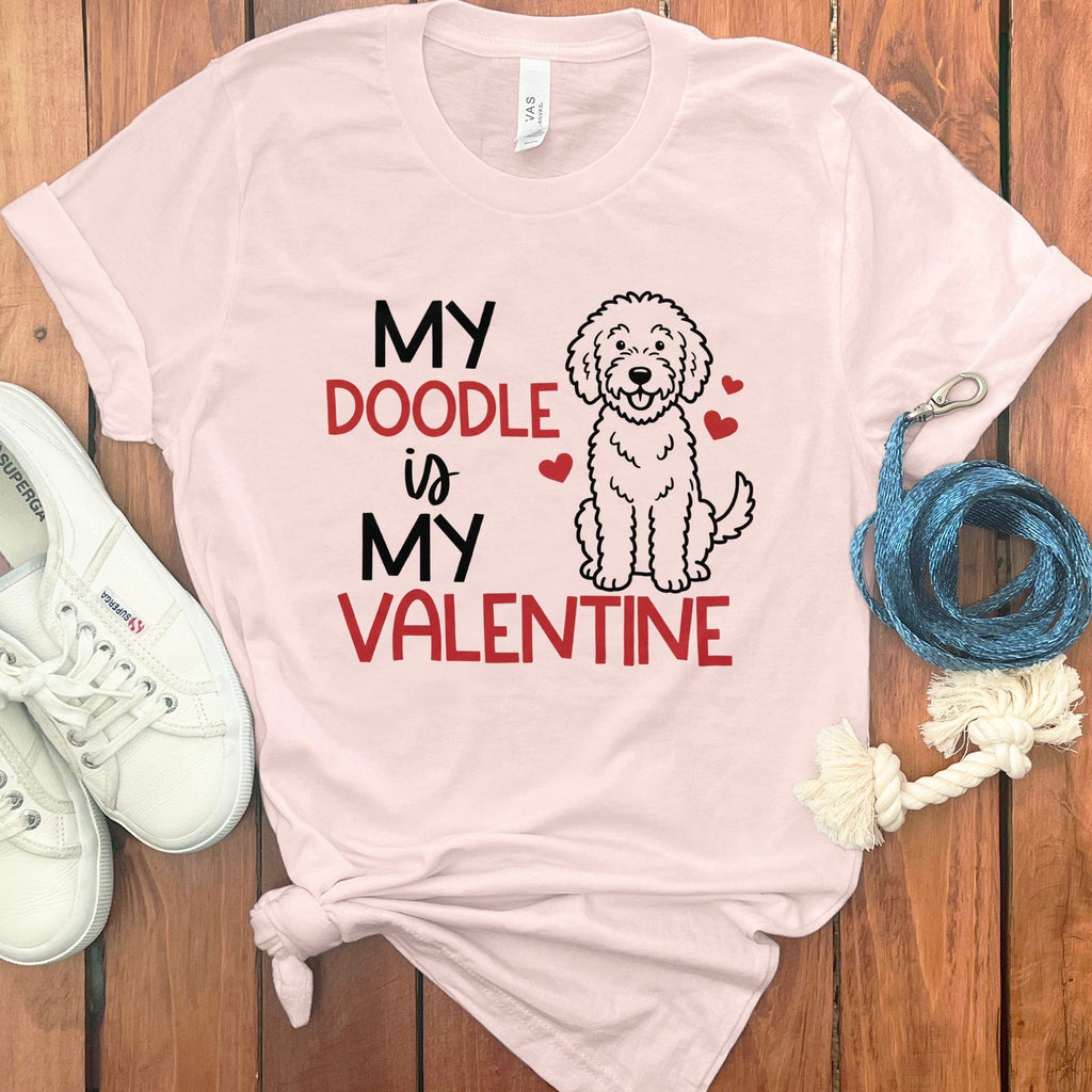 Doodle Valentine T-Shirt in Soft Pink / S by Puppy Jo