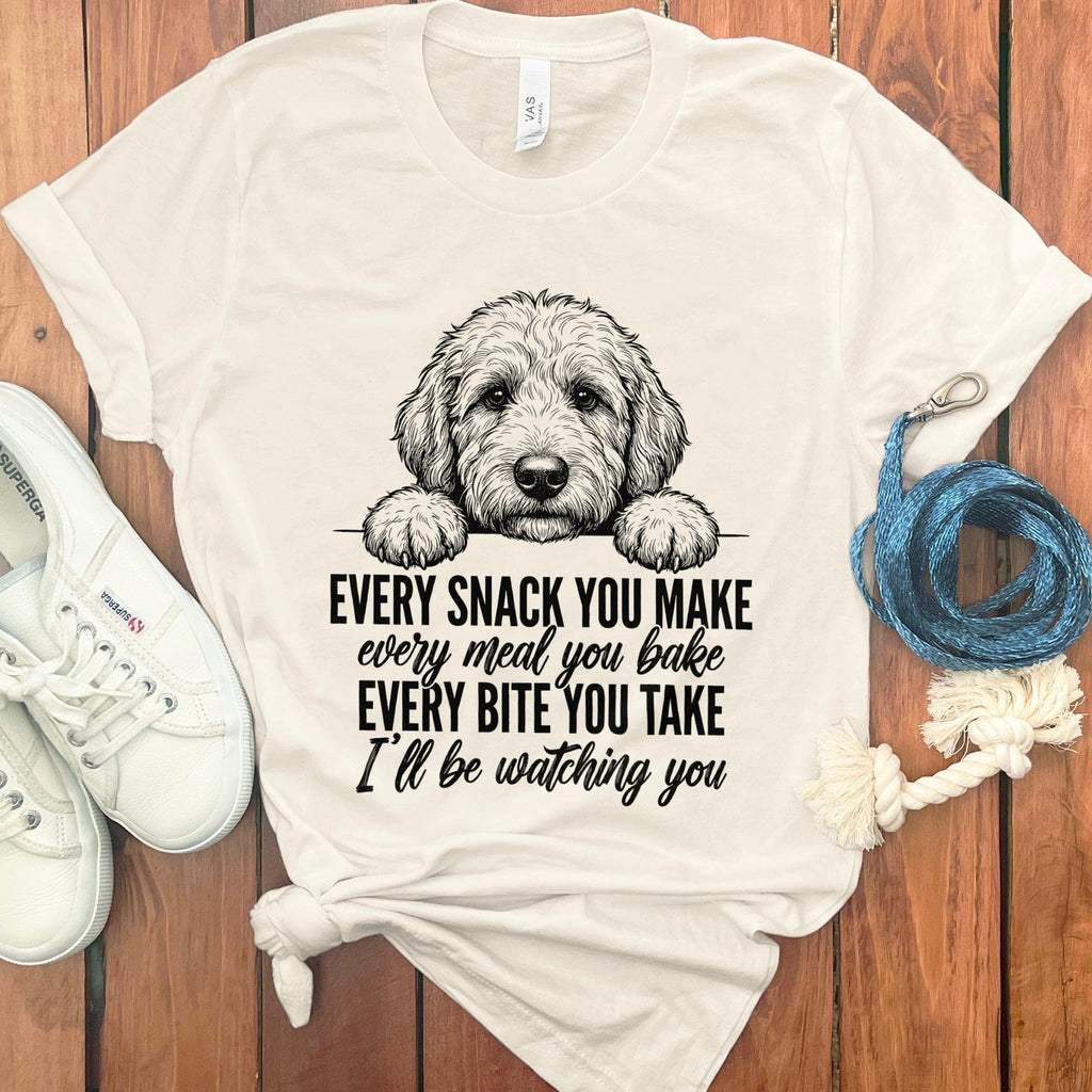 Doodle Watching T-Shirt in Natural / S by Puppy Jo