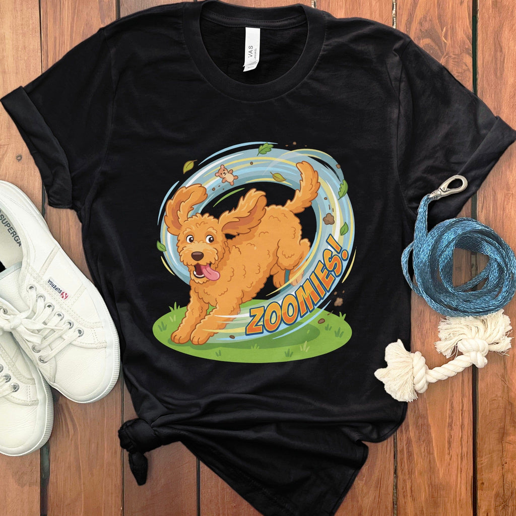 Doodle Zoomies T-Shirt in Black / S by Puppy Jo