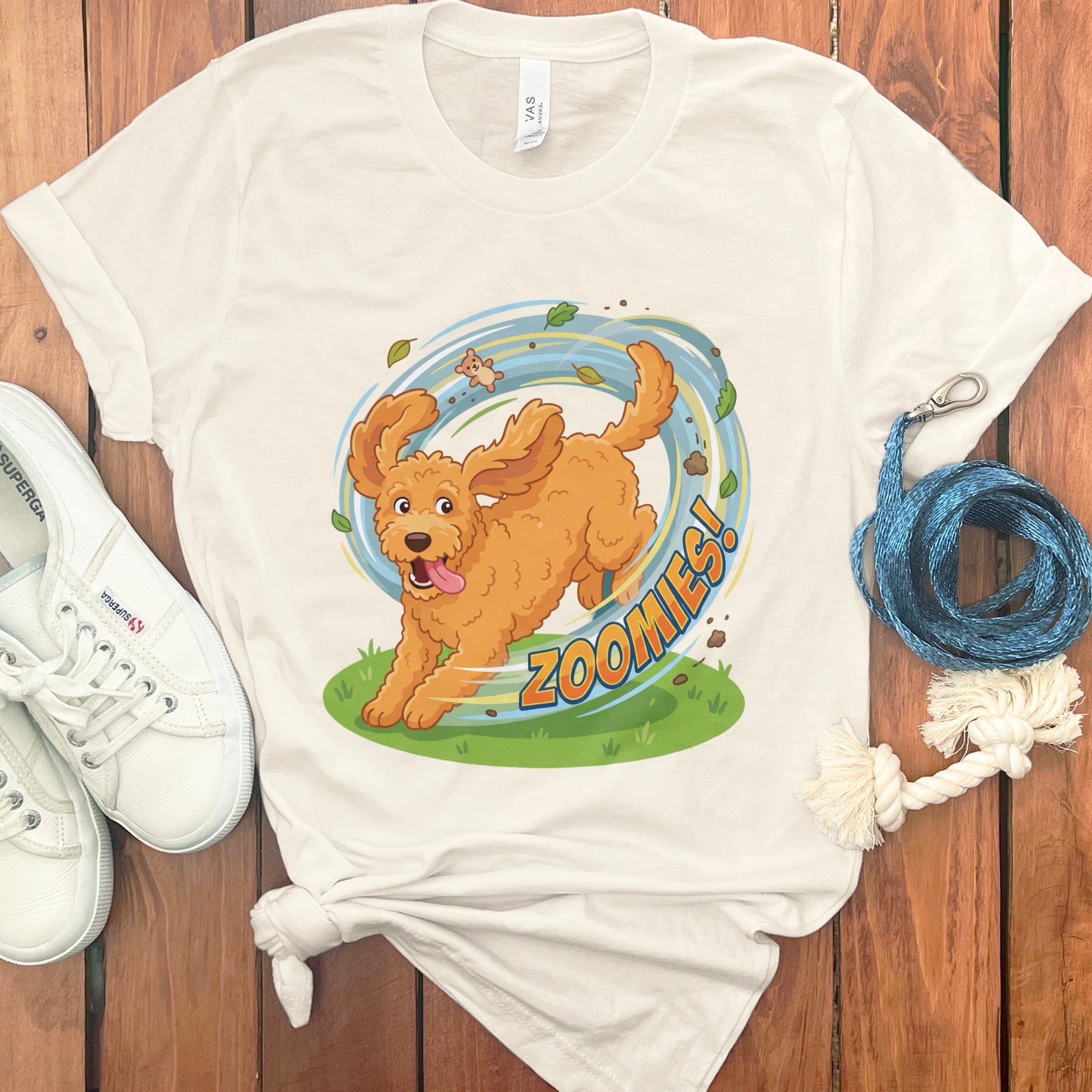 Doodle Zoomies T-Shirt in Natural / S by Puppy Jo