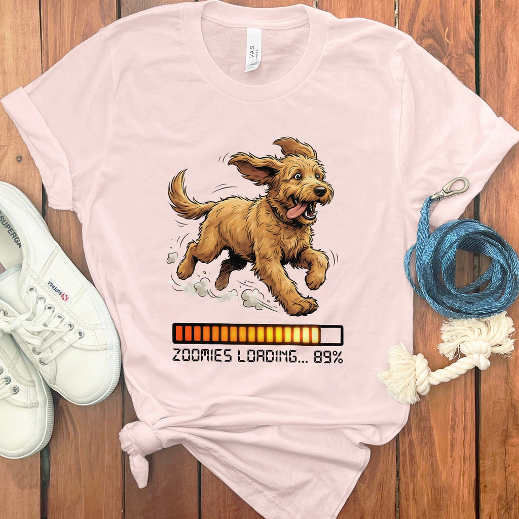 Doodle Zoomies T-Shirt in Soft Pink / S by Puppy Jo
