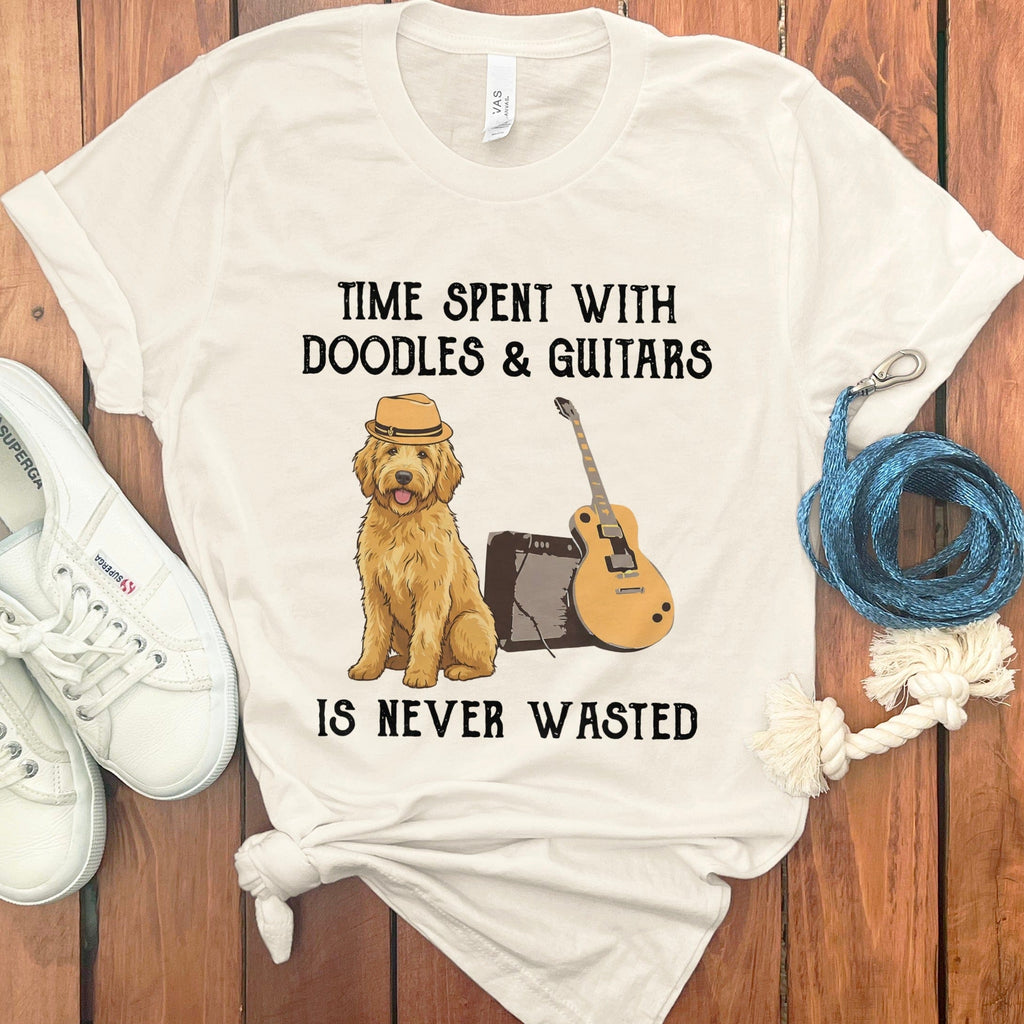 Doodles and Guitars T-Shirt in Natural / S by Puppy Jo