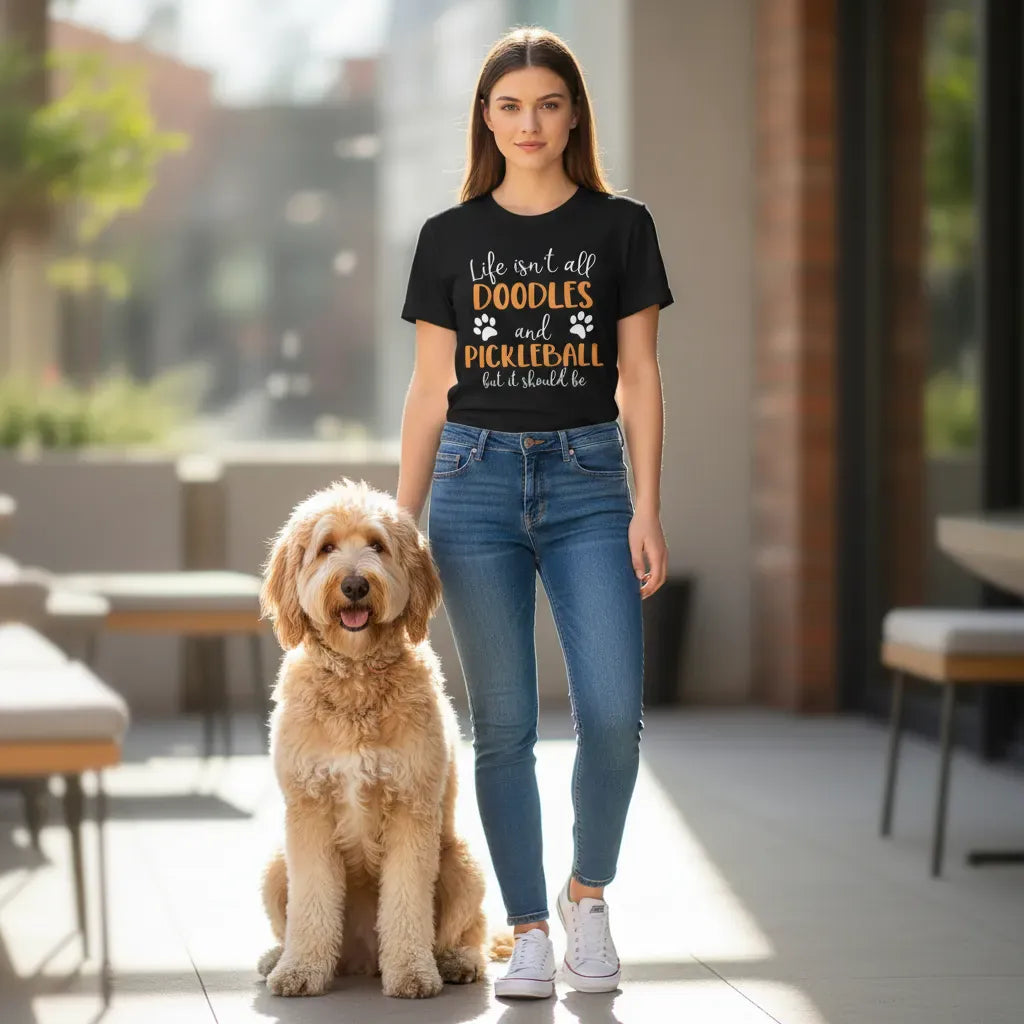 Doodles and Pickleball T-Shirt in by Puppy Jo