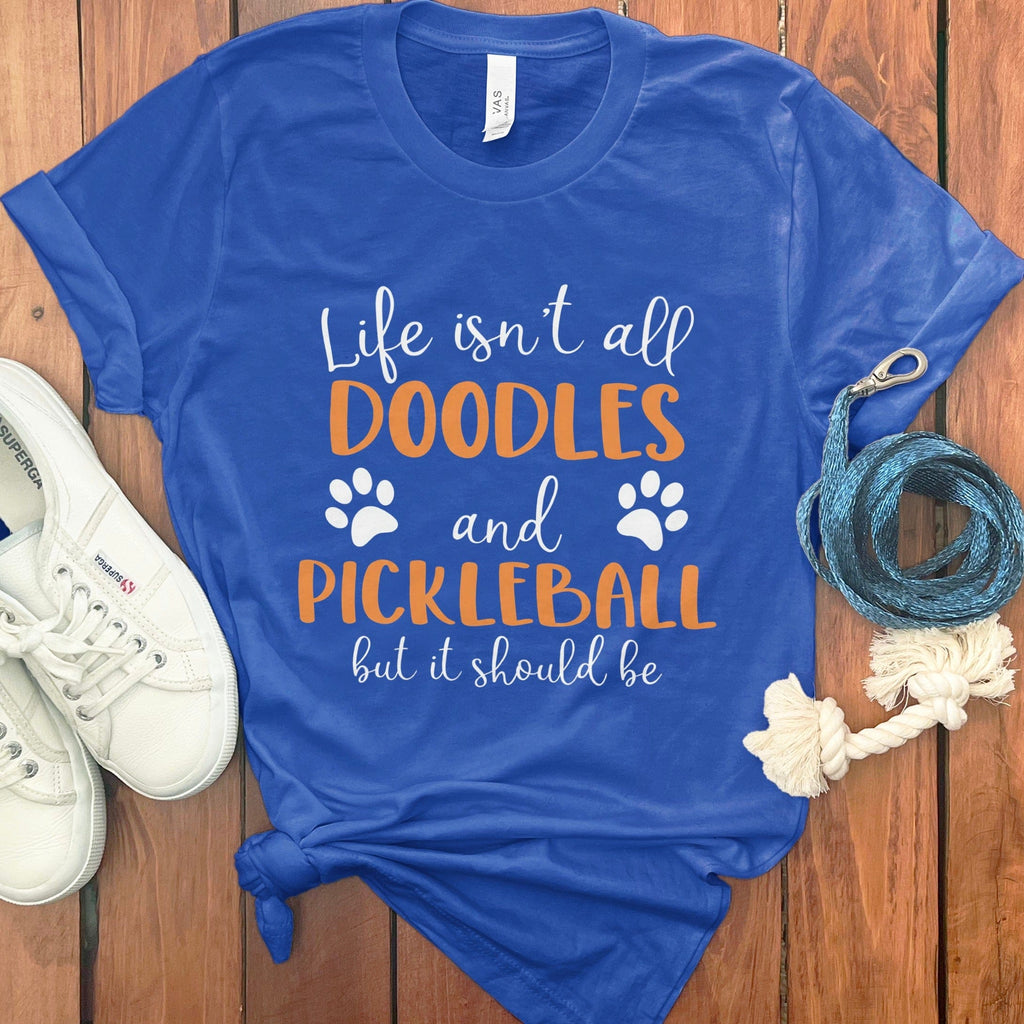 Doodles and Pickleball T-Shirt in True Royal / S by Puppy Jo