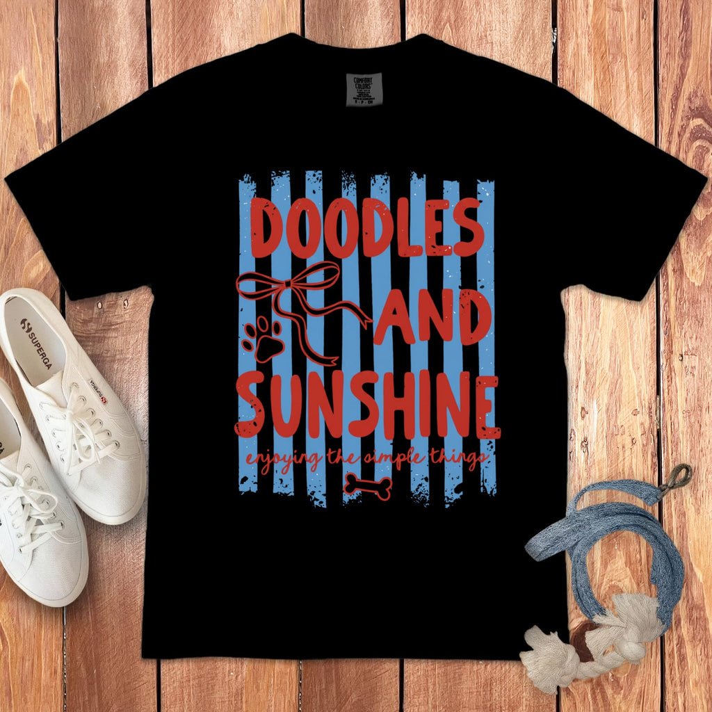 Doodles and Sunshine Signature T-Shirt in 2XL / Black by Puppy Jo