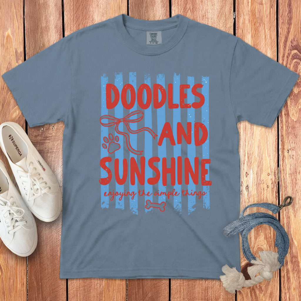 Doodles and Sunshine Signature T-Shirt in 2XL / Blue Jean by Puppy Jo