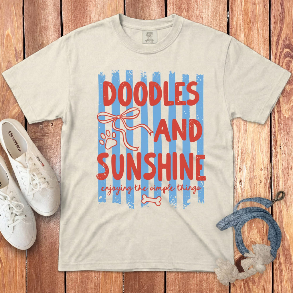 Doodles and Sunshine Signature T-Shirt in 2XL / Ivory by Puppy Jo