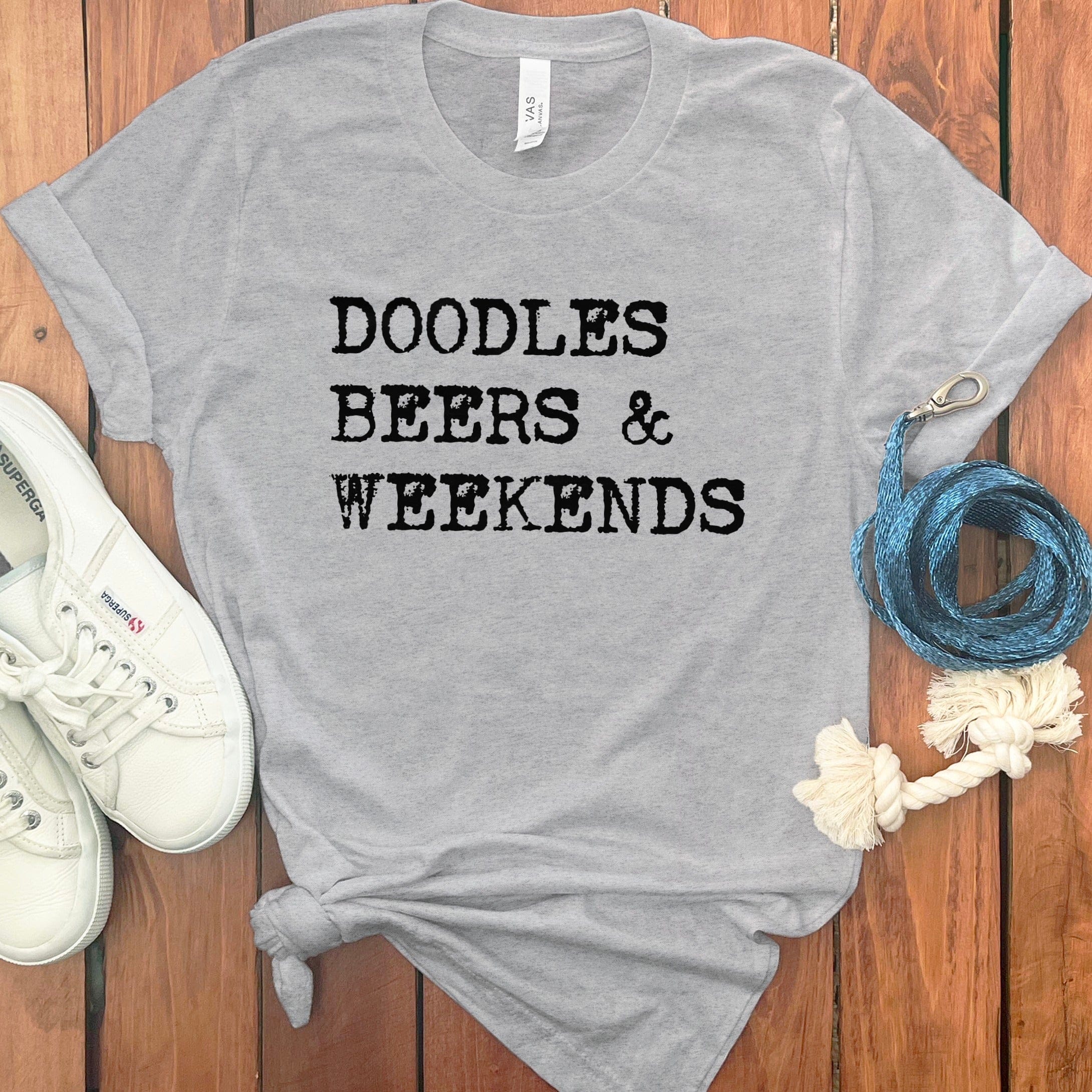 Doodles Beers T-Shirt in Athletic Heather / S by Puppy Jo