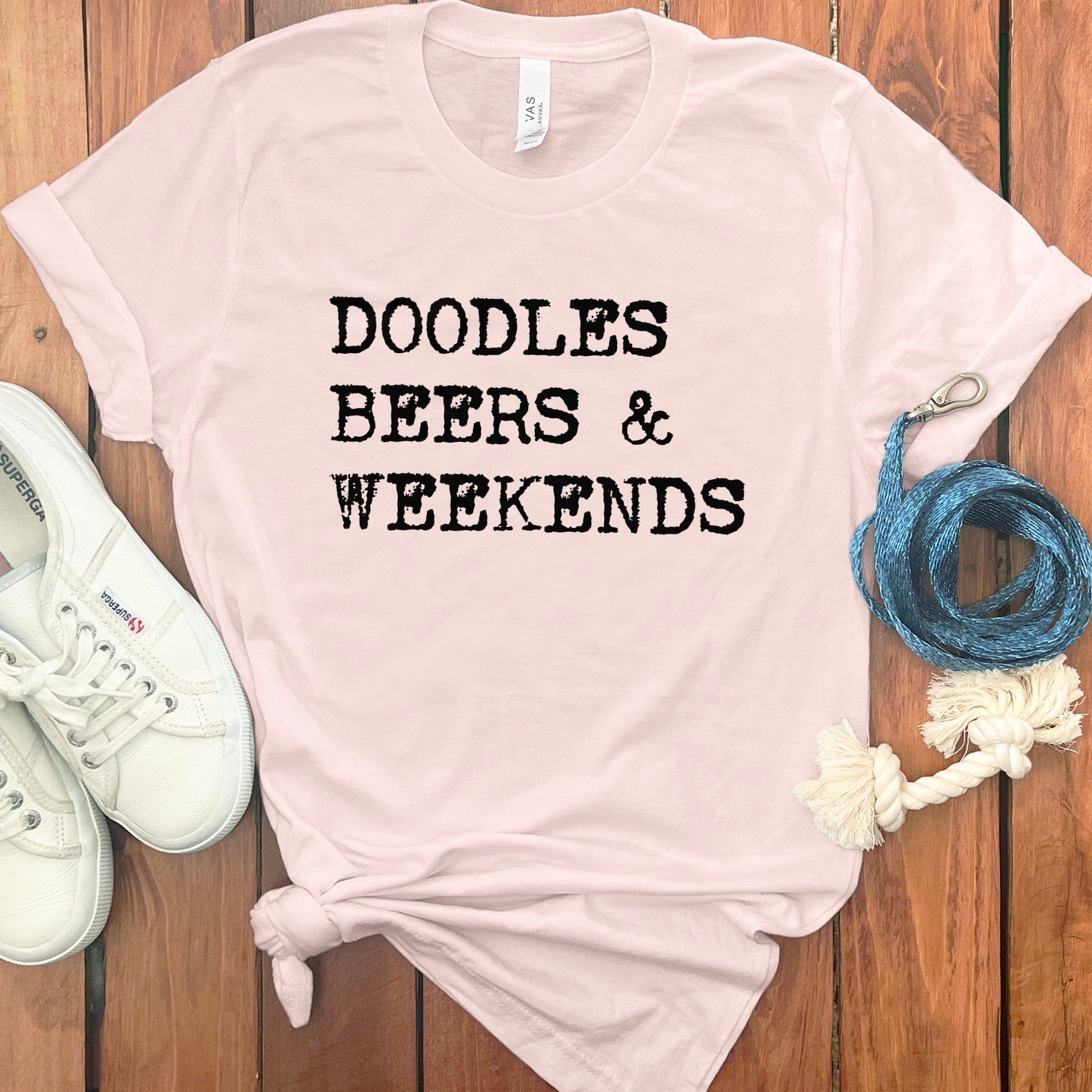 Doodles Beers T-Shirt in Soft Pink / S by Puppy Jo