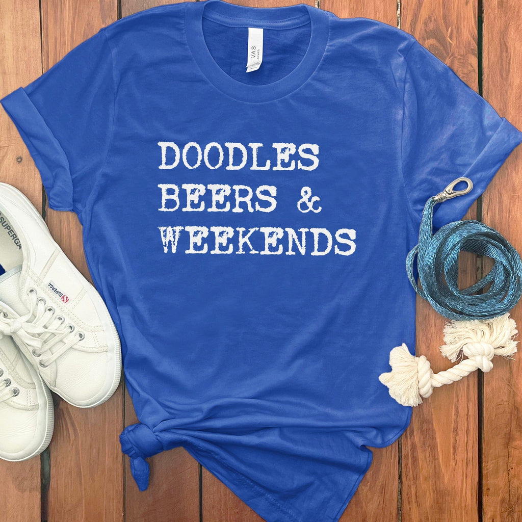 Doodles Beers T-Shirt in True Royal / S by Puppy Jo