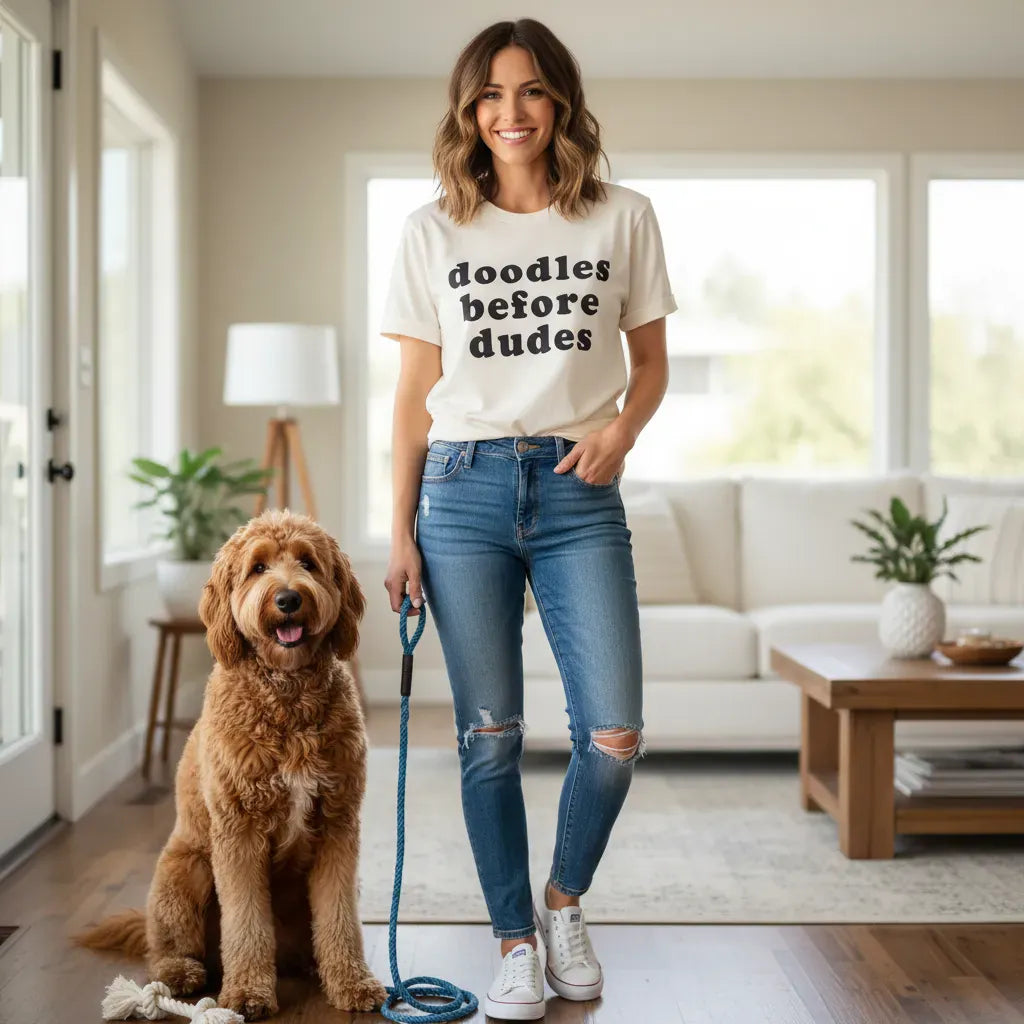 Doodles Before Dudes T-Shirt in by Puppy Jo