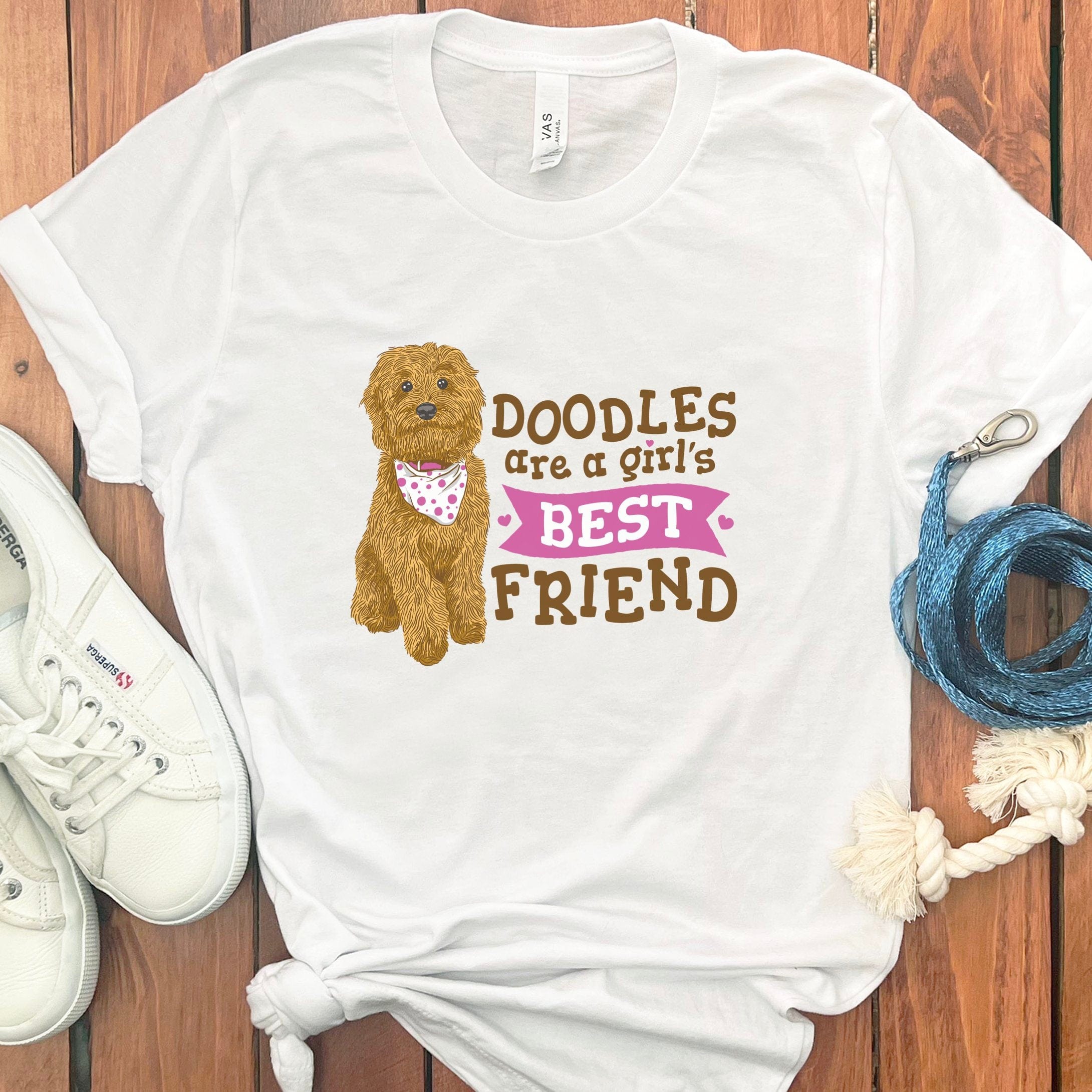 Doodles Best Friend T-Shirt in White / S by Puppy Jo