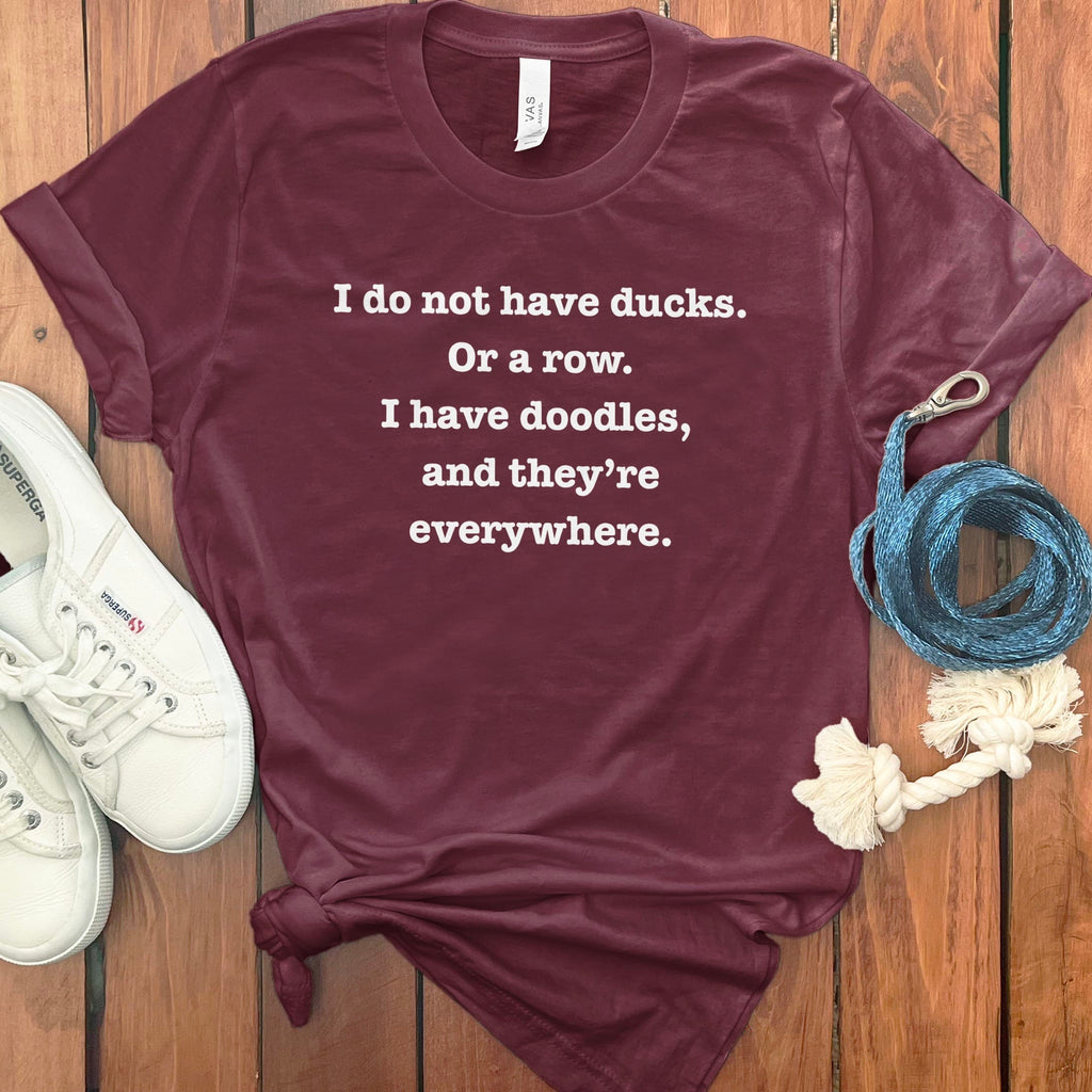 Doodles Everywhere T-Shirt in Maroon / S by Puppy Jo