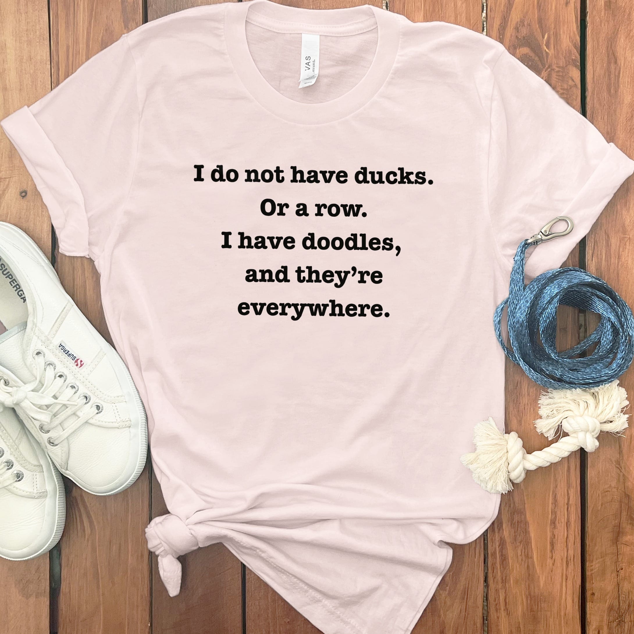 Doodles Everywhere T-Shirt in Soft Pink / S by Puppy Jo