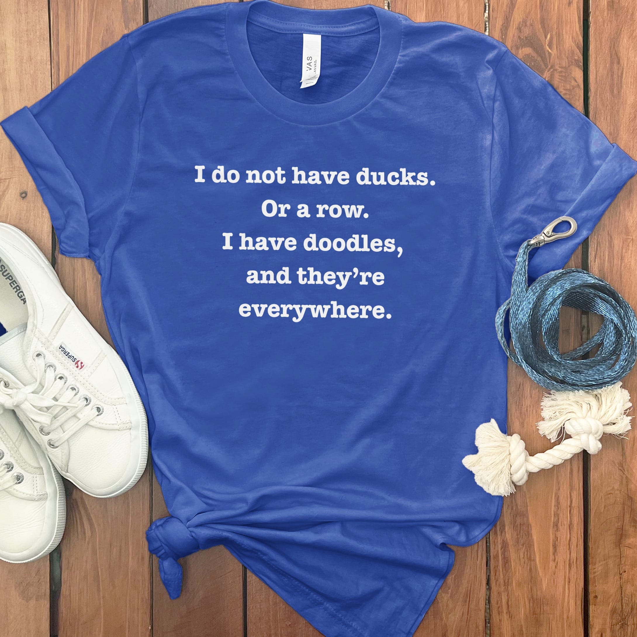 Doodles Everywhere T-Shirt in True Royal / S by Puppy Jo