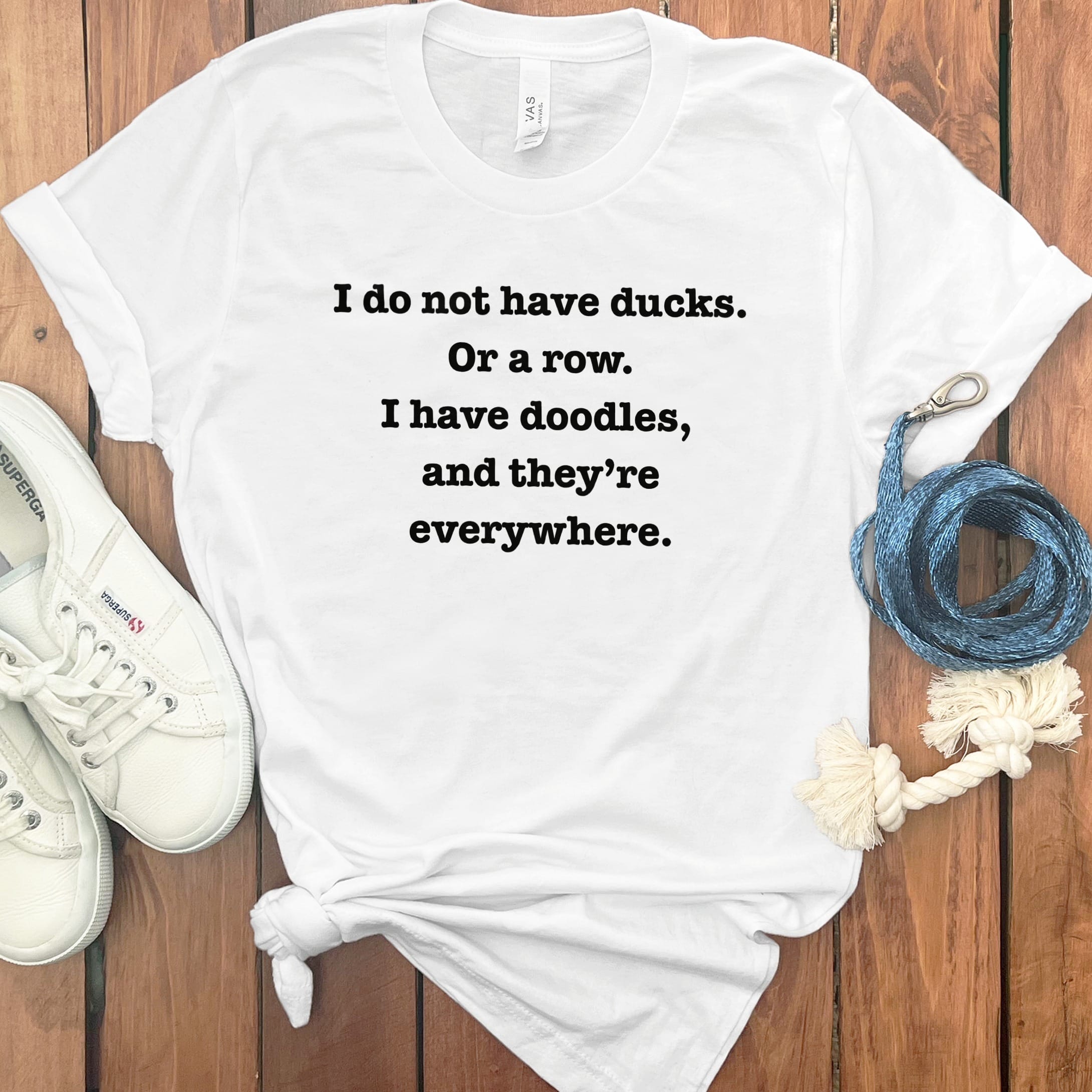 Doodles Everywhere T-Shirt in White / S by Puppy Jo