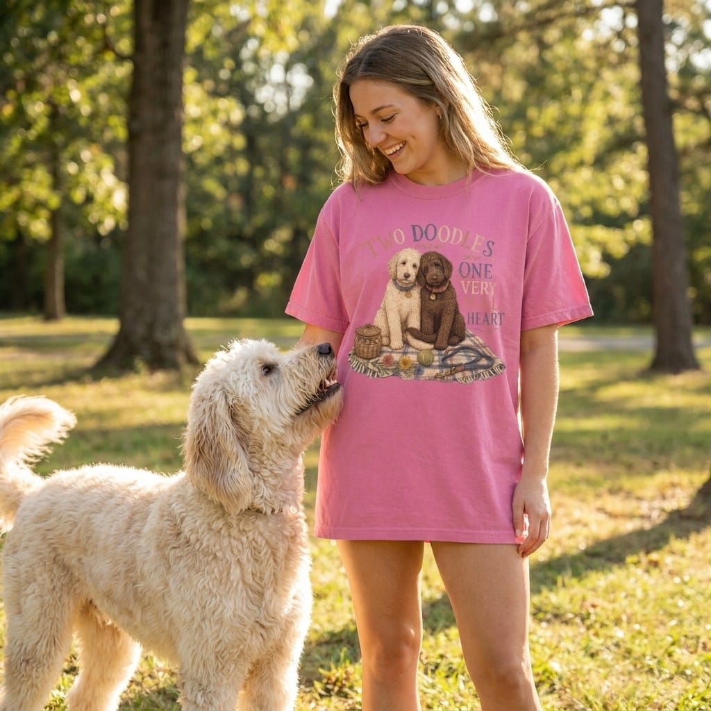 Doodles Full Heart Signature T-Shirt in by Puppy Jo
