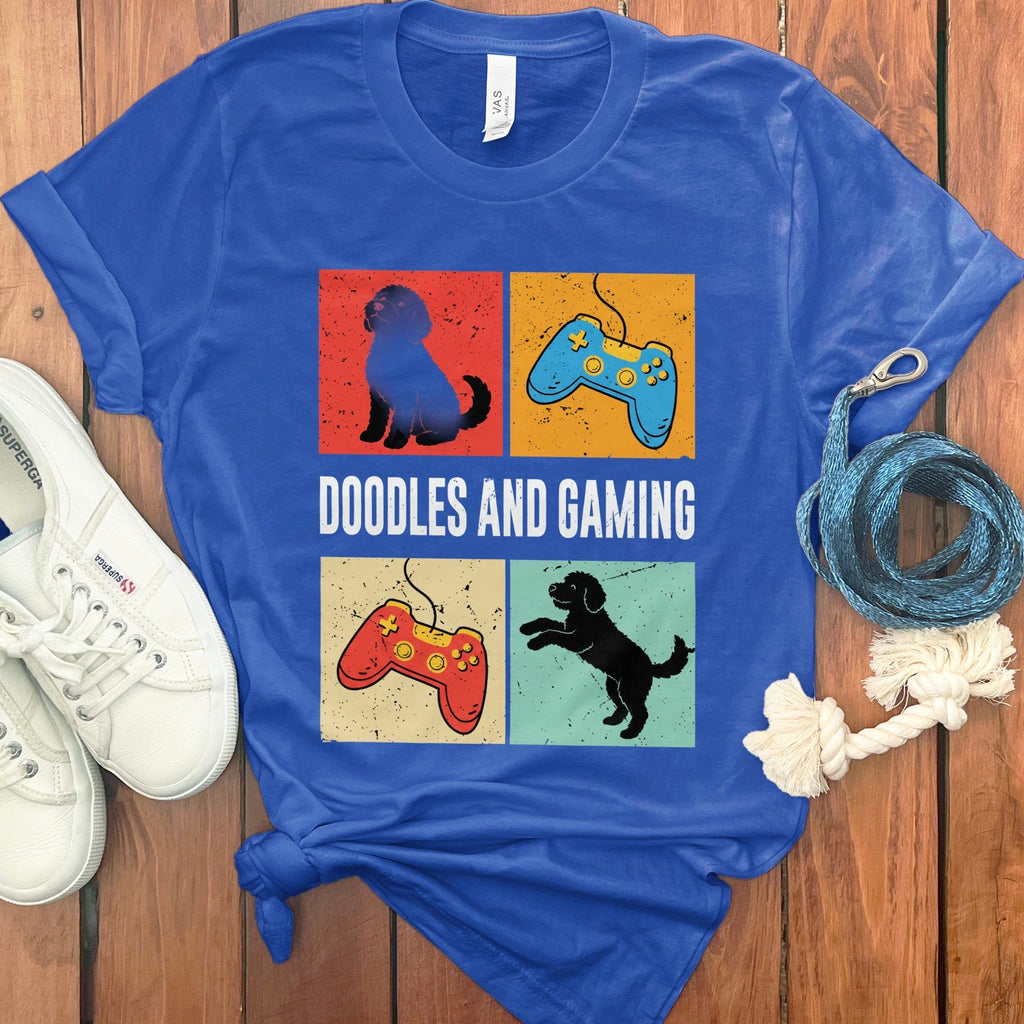 Doodles Gaming T-Shirt in True Royal / S by Puppy Jo