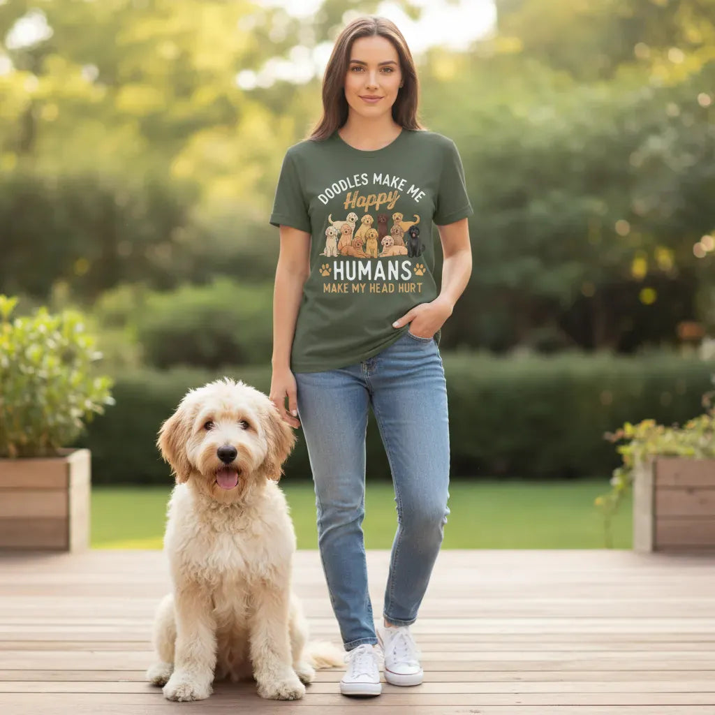 Doodles Make Me Happy T-Shirt in by Puppy Jo