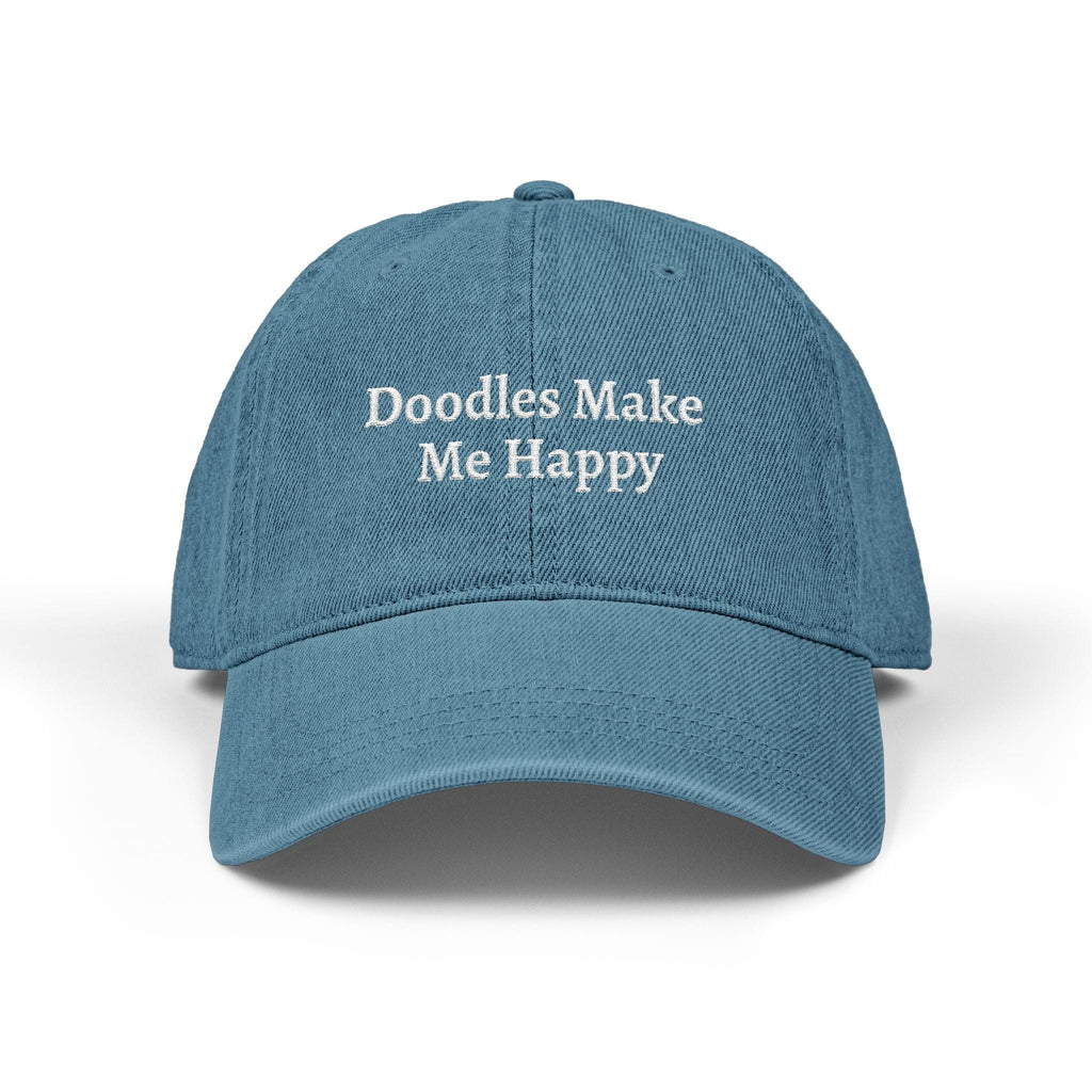 Doodles Make Me Hat in Blue / One size by Puppy Jo