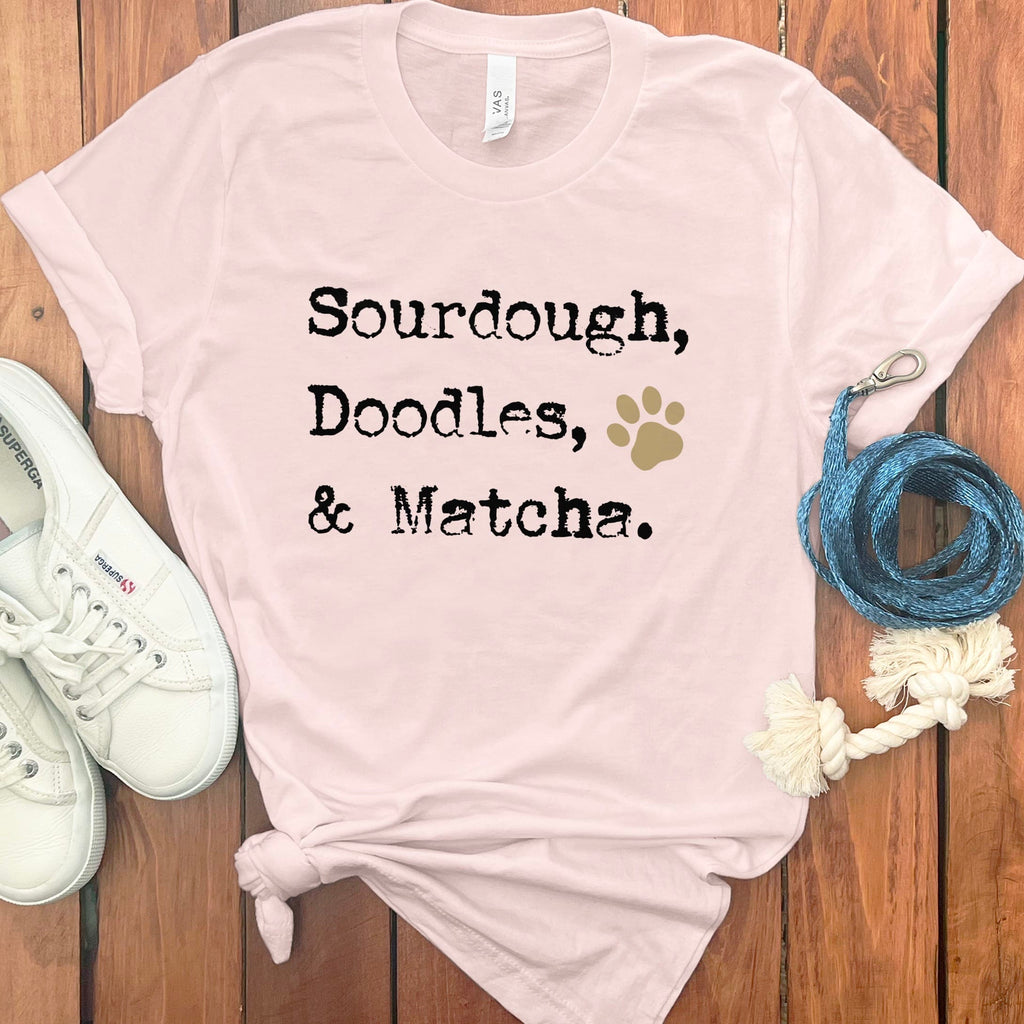 Doodles Matcha T-Shirt in Soft Pink / M by Puppy Jo