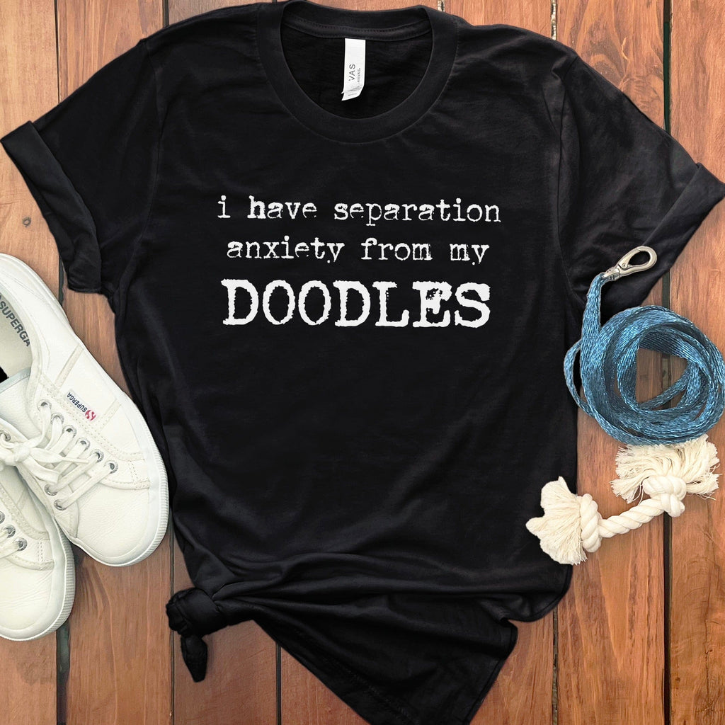 Doodles Separation T-Shirt in Black / S by Puppy Jo