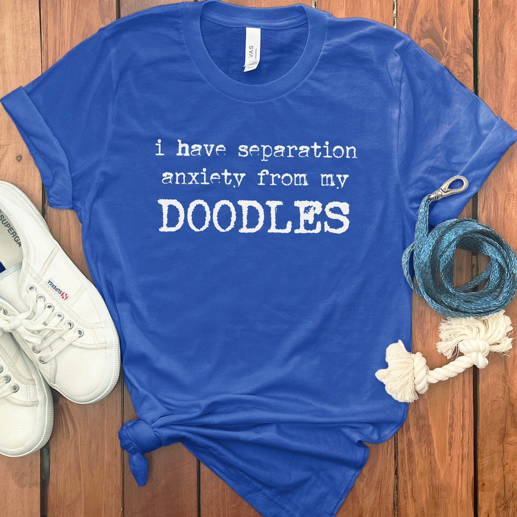 Doodles Separation T-Shirt in True Royal / S by Puppy Jo
