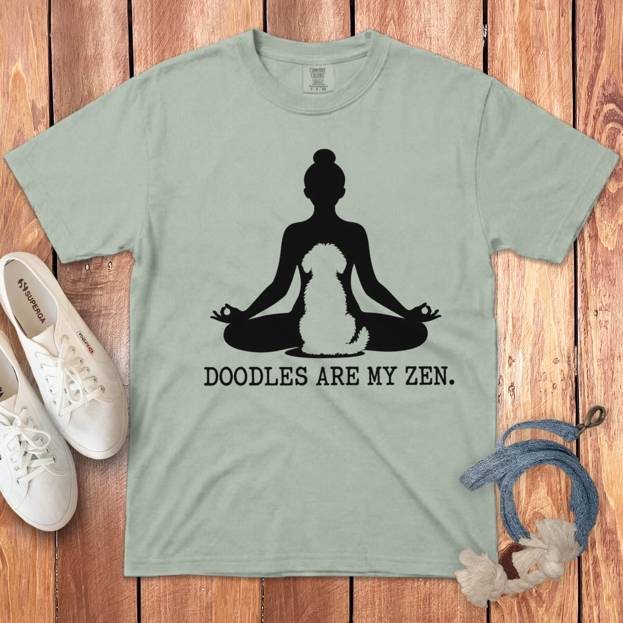 Doodles Zen Signature T-Shirt in Bay / S by Puppy Jo