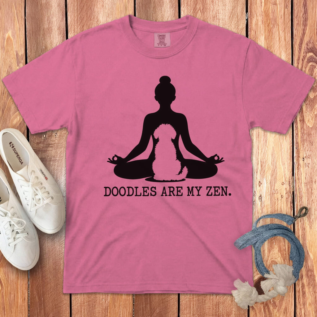 Doodles Zen Signature T-Shirt in Crunchberry / S by Puppy Jo