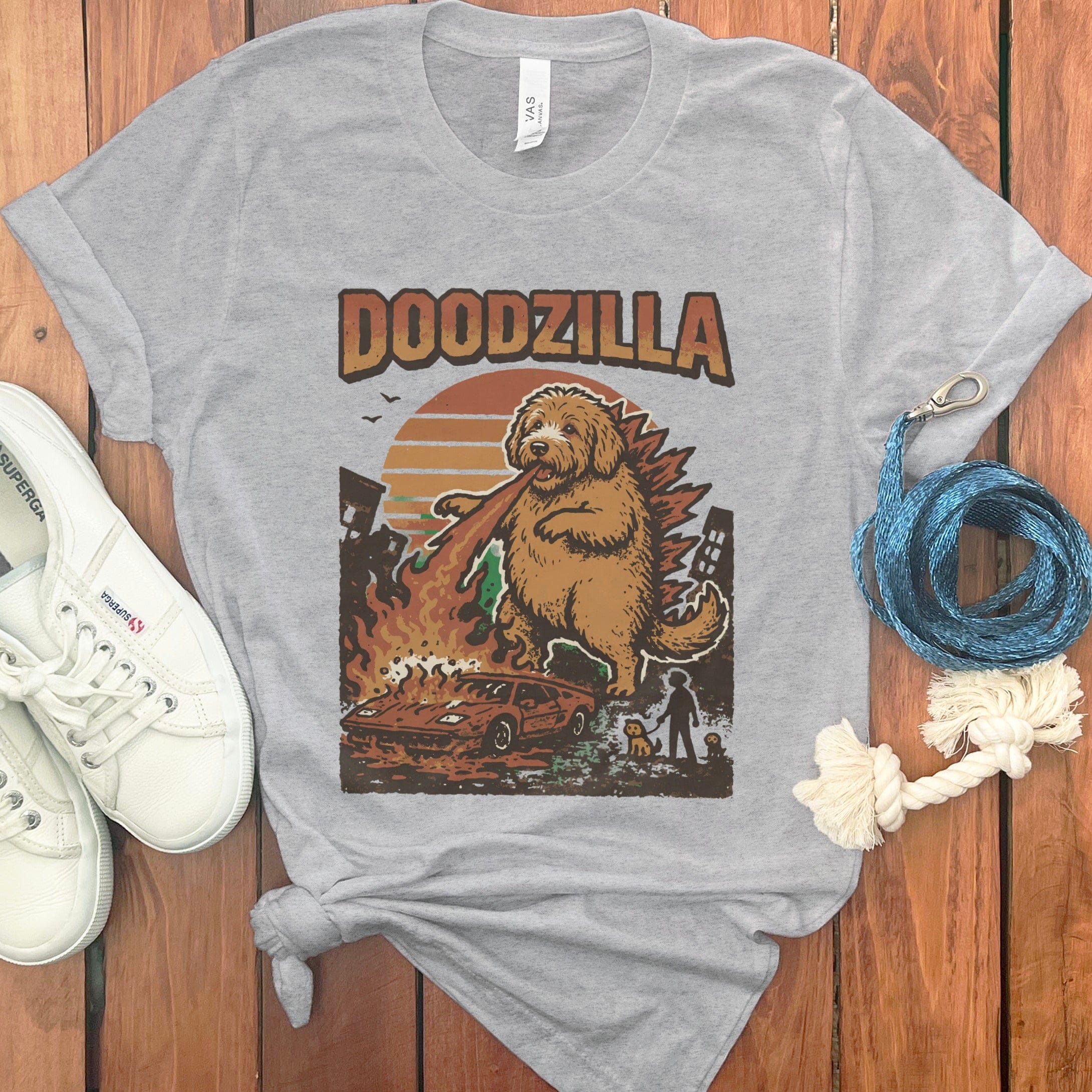 Doodzilla T-Shirt in Athletic Heather / S by Puppy Jo