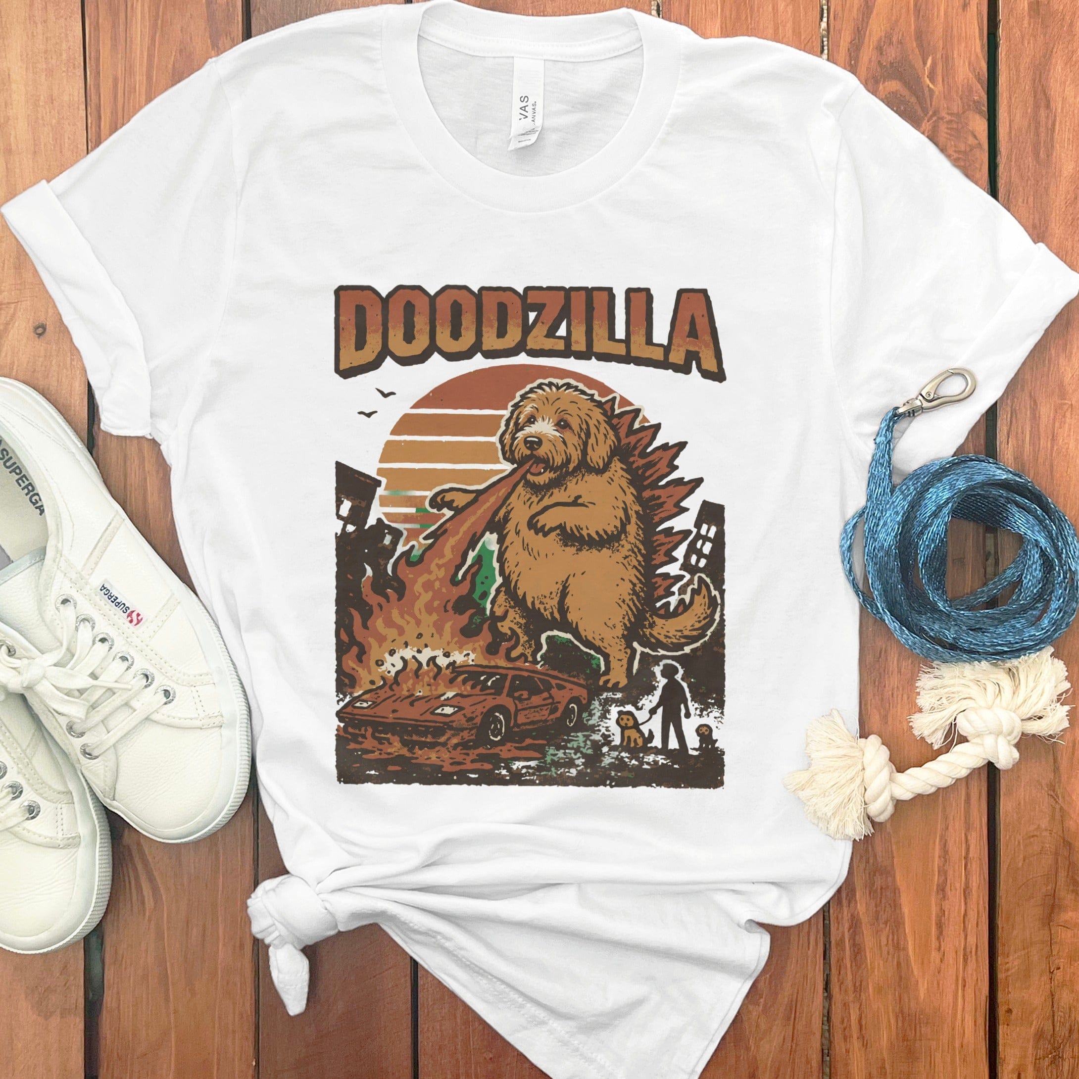 Doodzilla T-Shirt in White / S by Puppy Jo