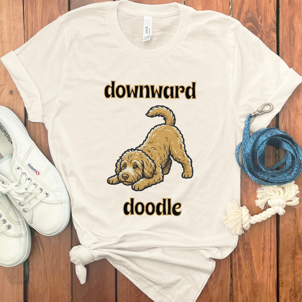 Downward Doodle T-Shirt in Natural / S by Puppy Jo