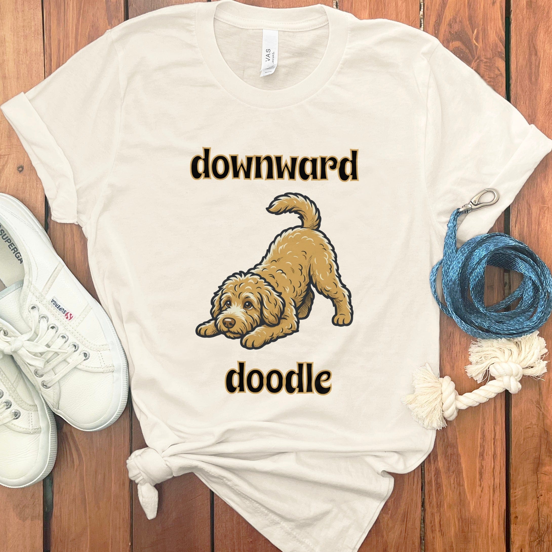 Downward Doodle T-Shirt in Natural / S by Puppy Jo