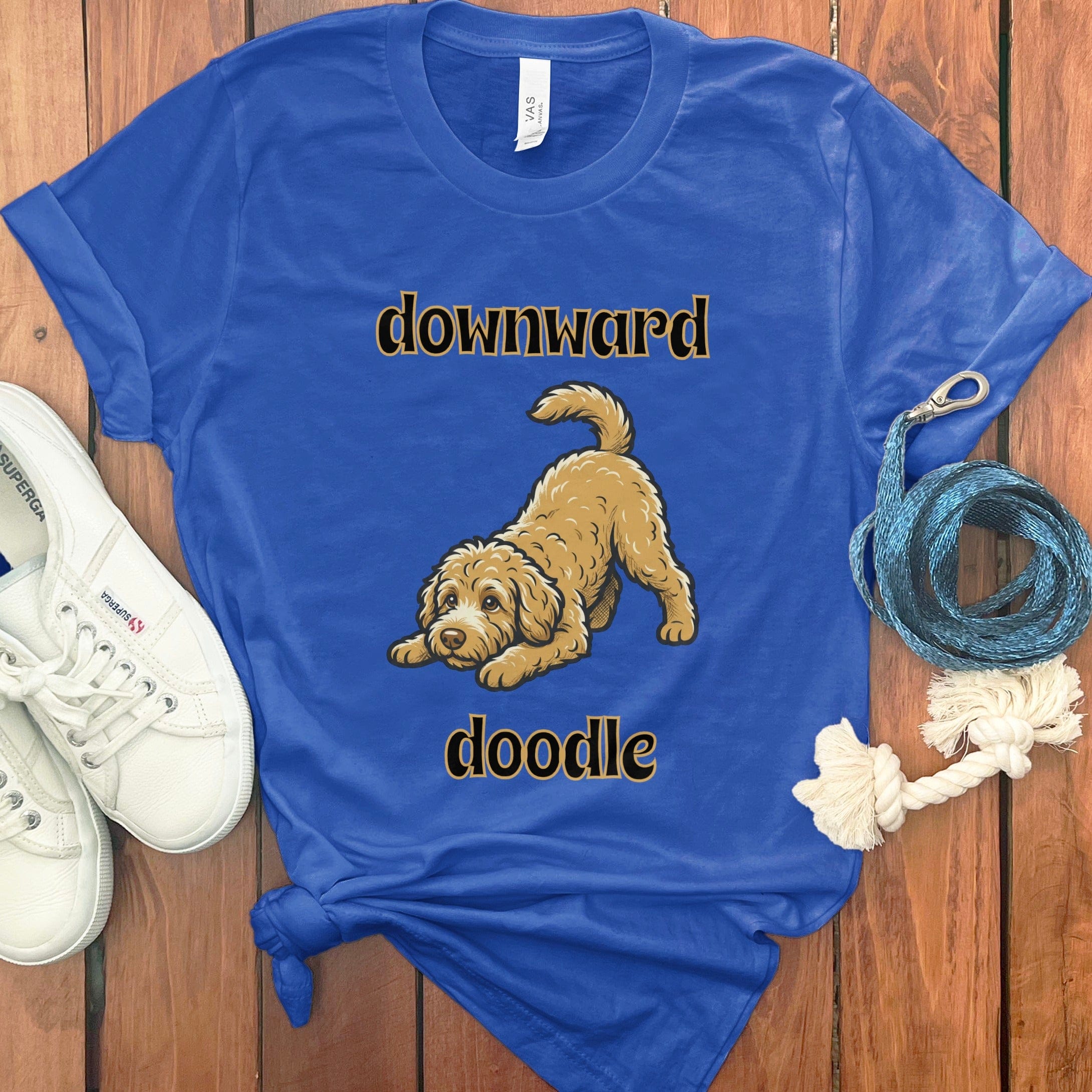 Downward Doodle T-Shirt in True Royal / S by Puppy Jo