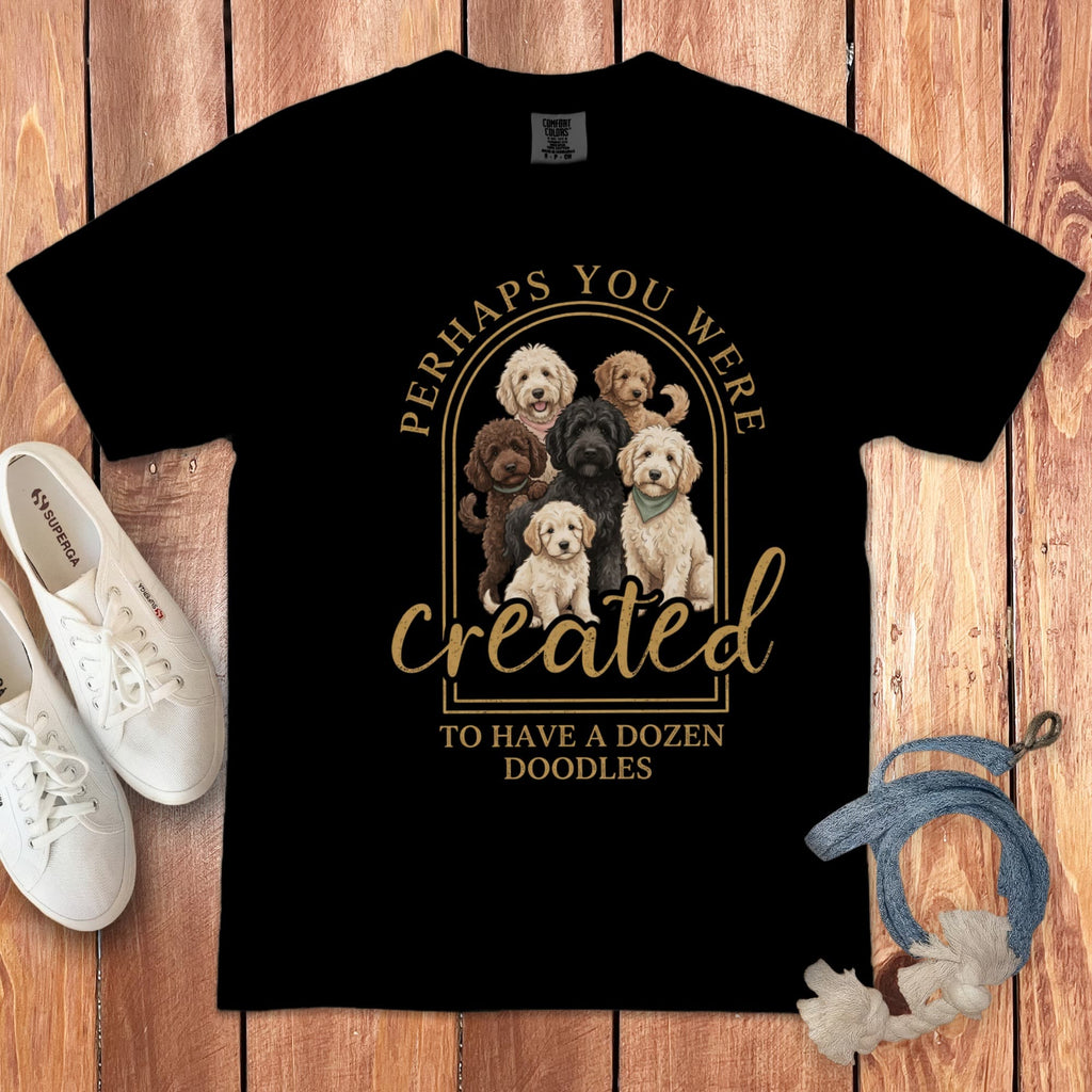 Dozen Doodles Signature T-Shirt in Black / S by Puppy Jo