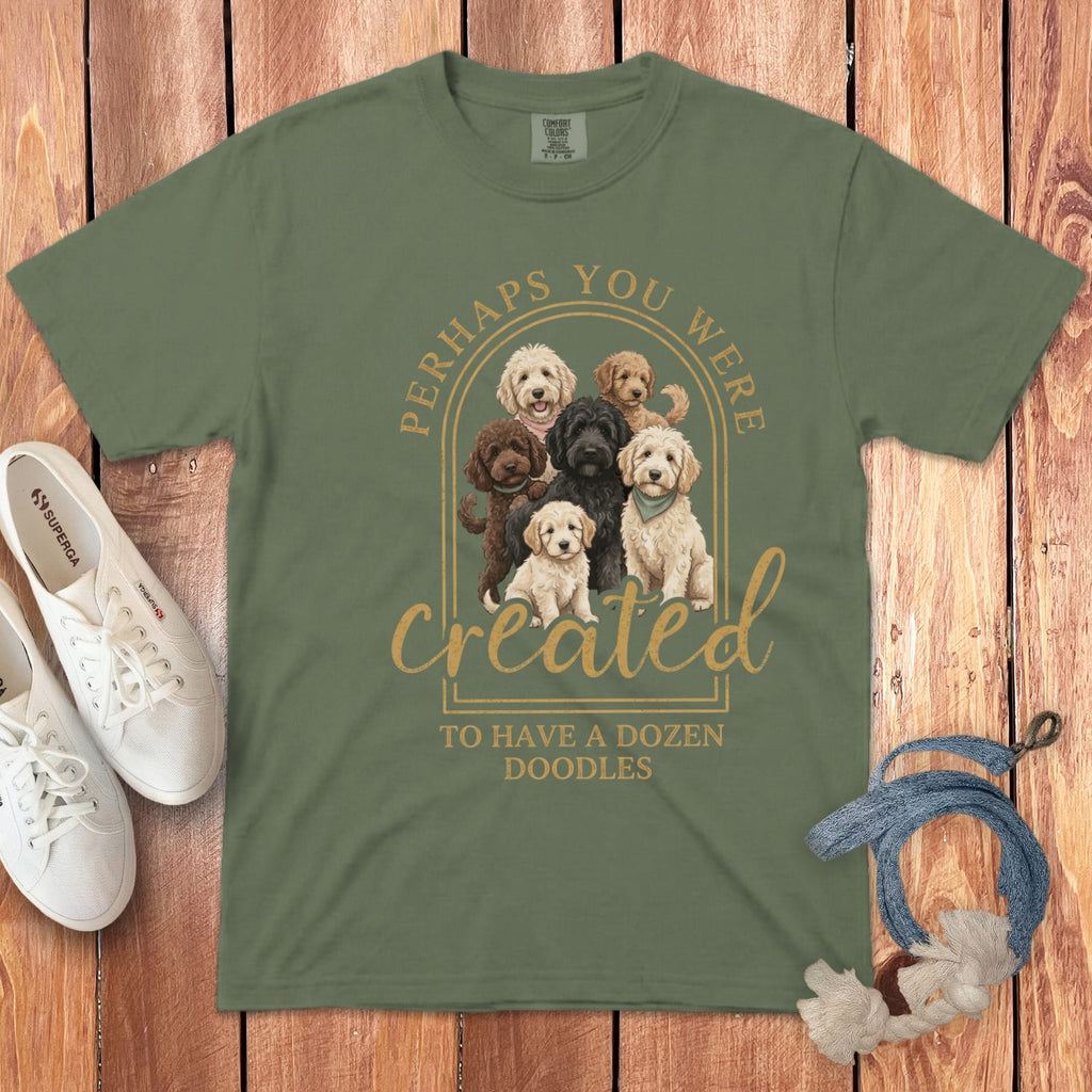 Dozen Doodles Signature T-Shirt in Moss / S by Puppy Jo