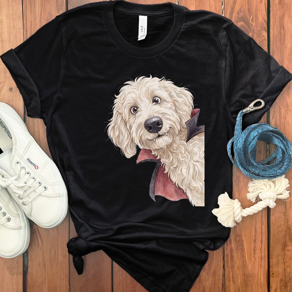 Dracula Maltipoo T-Shirt in Black / S by Puppy Jo