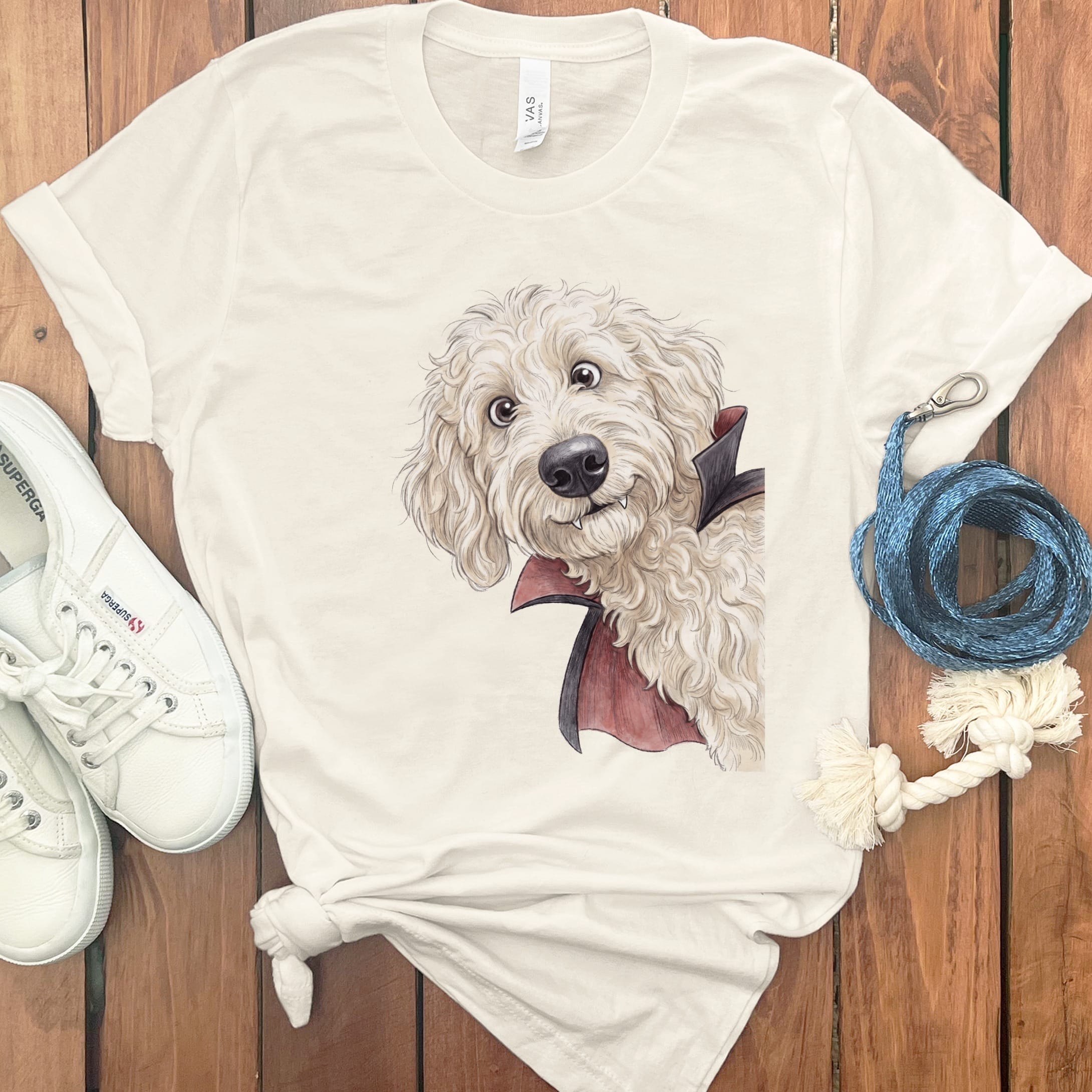 Dracula Maltipoo T-Shirt in Natural / S by Puppy Jo