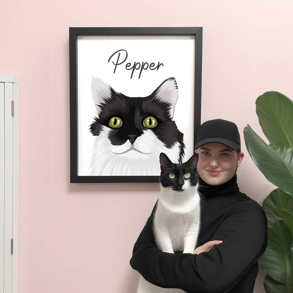 Custom Cat Portrait - PuppyJo Artwork