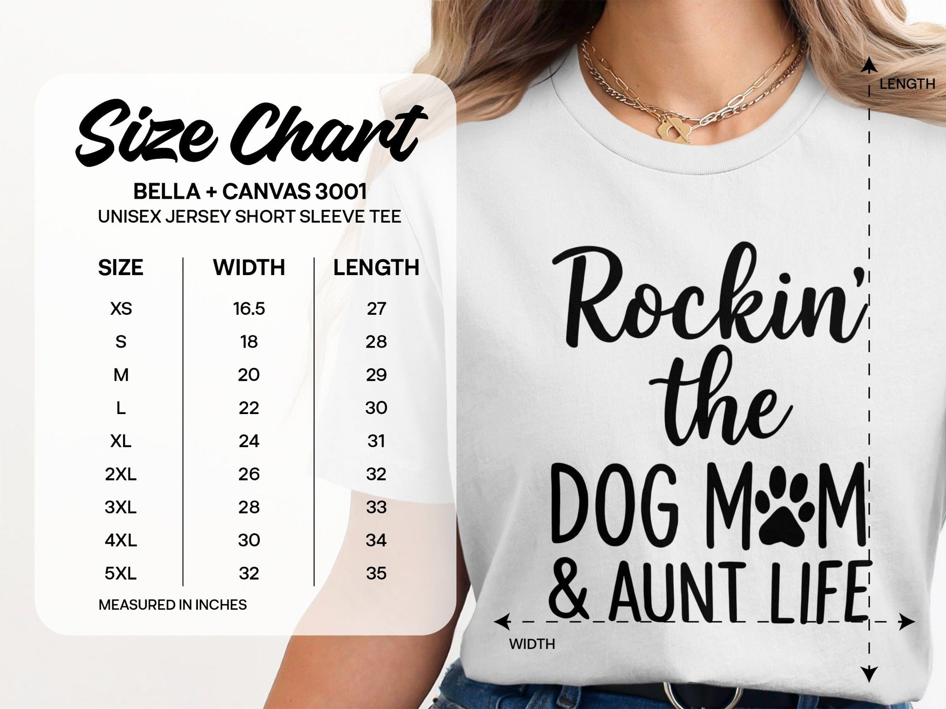 Rockin' the Dog Mom and Aunt Life Casual Tee product type