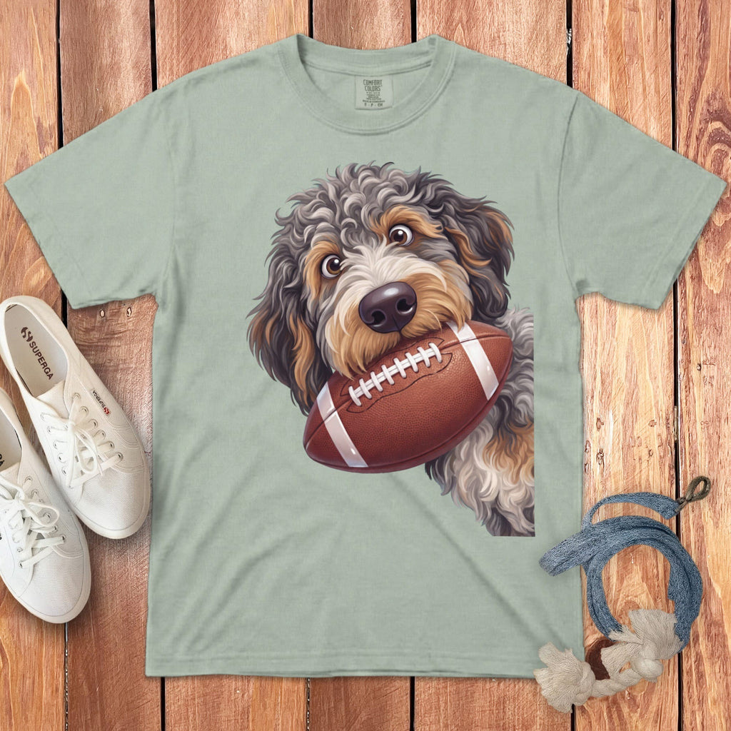 Aussiedoodle Football Signature T-Shirt in Bay / S by Puppy Jo